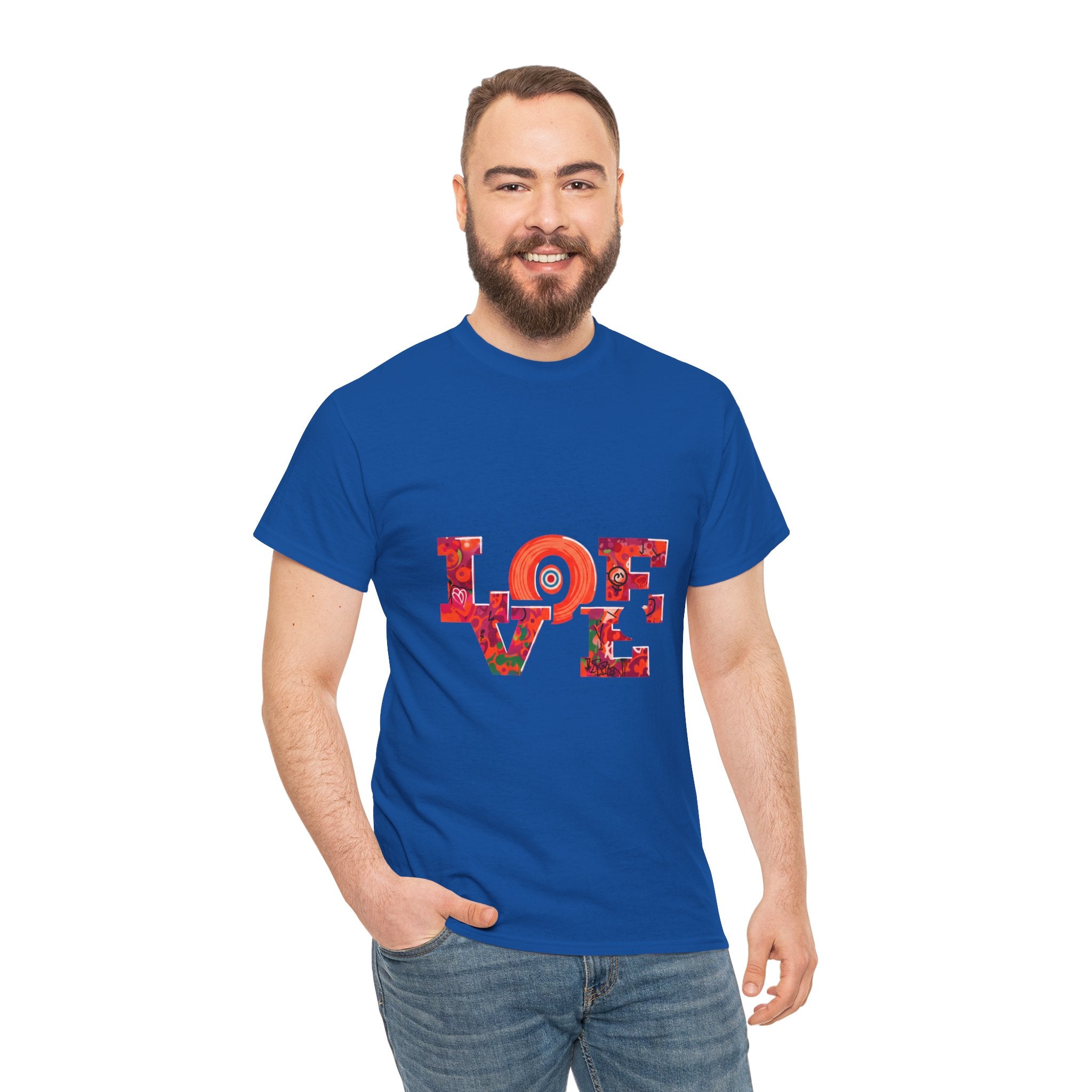 Love Floral Tee — Retro Pop Art 'LOVE' Graphic T‑Shirt