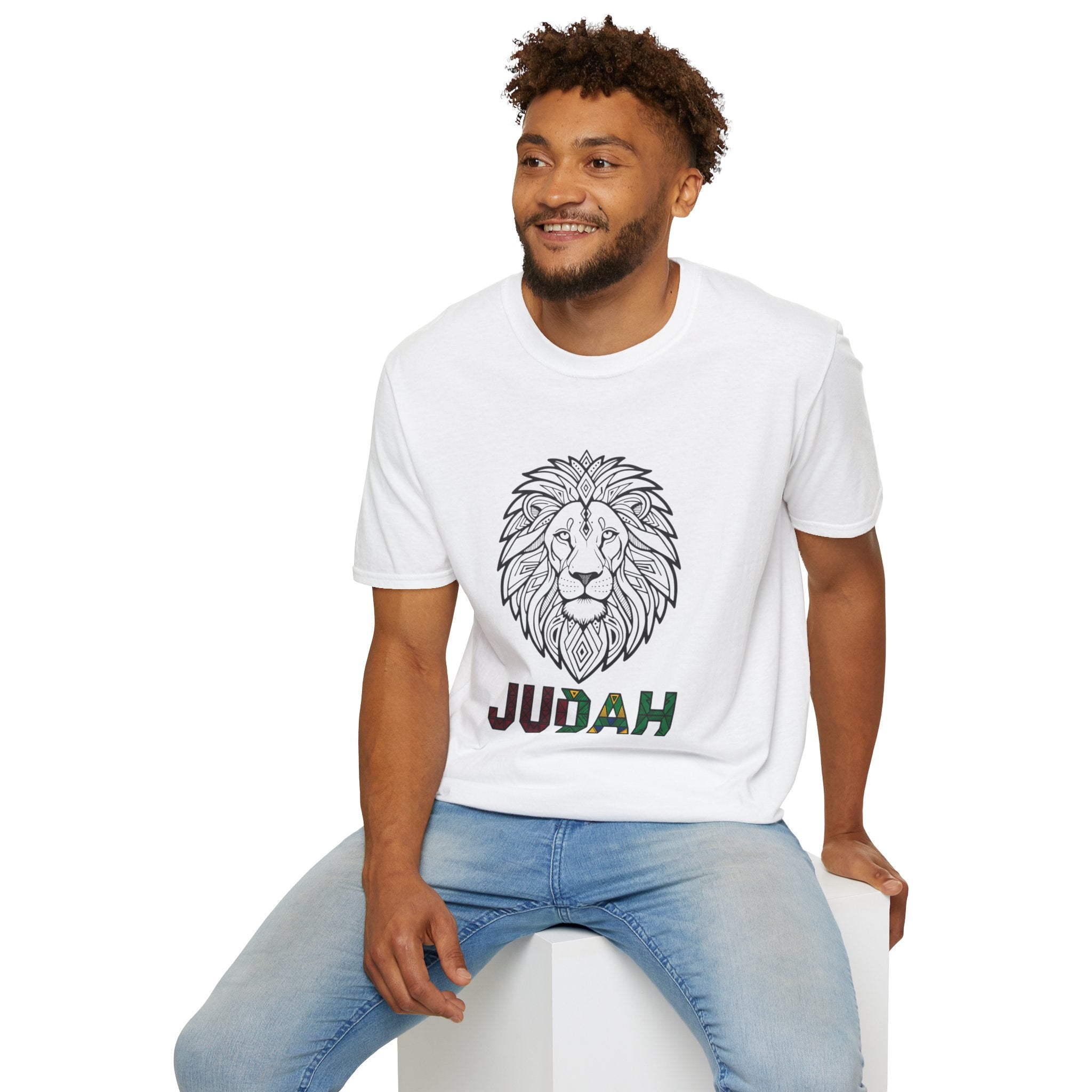 Lion Judah T-Shirt — Rasta Colors Lion of Judah Graphic Tee