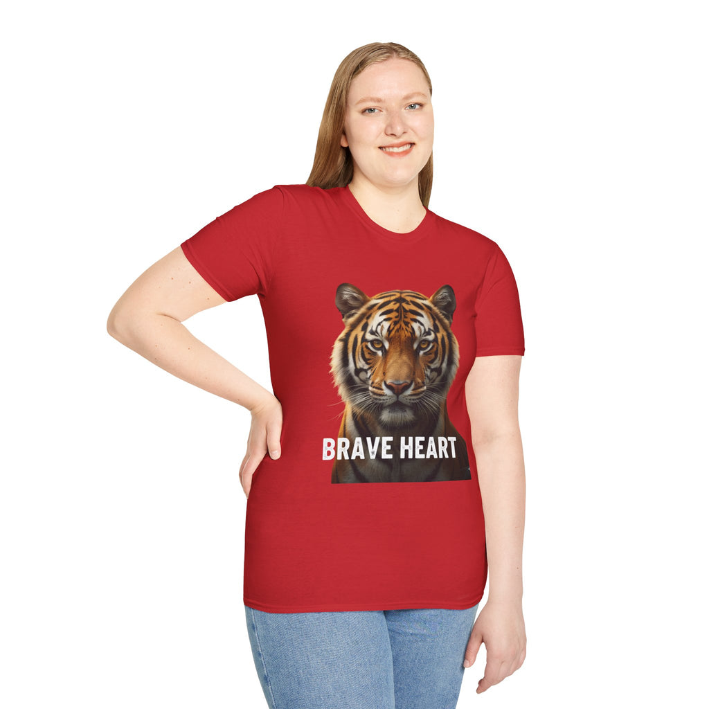 Tiger Brave Heart T-Shirt – Bold Wildlife Graphic Tee