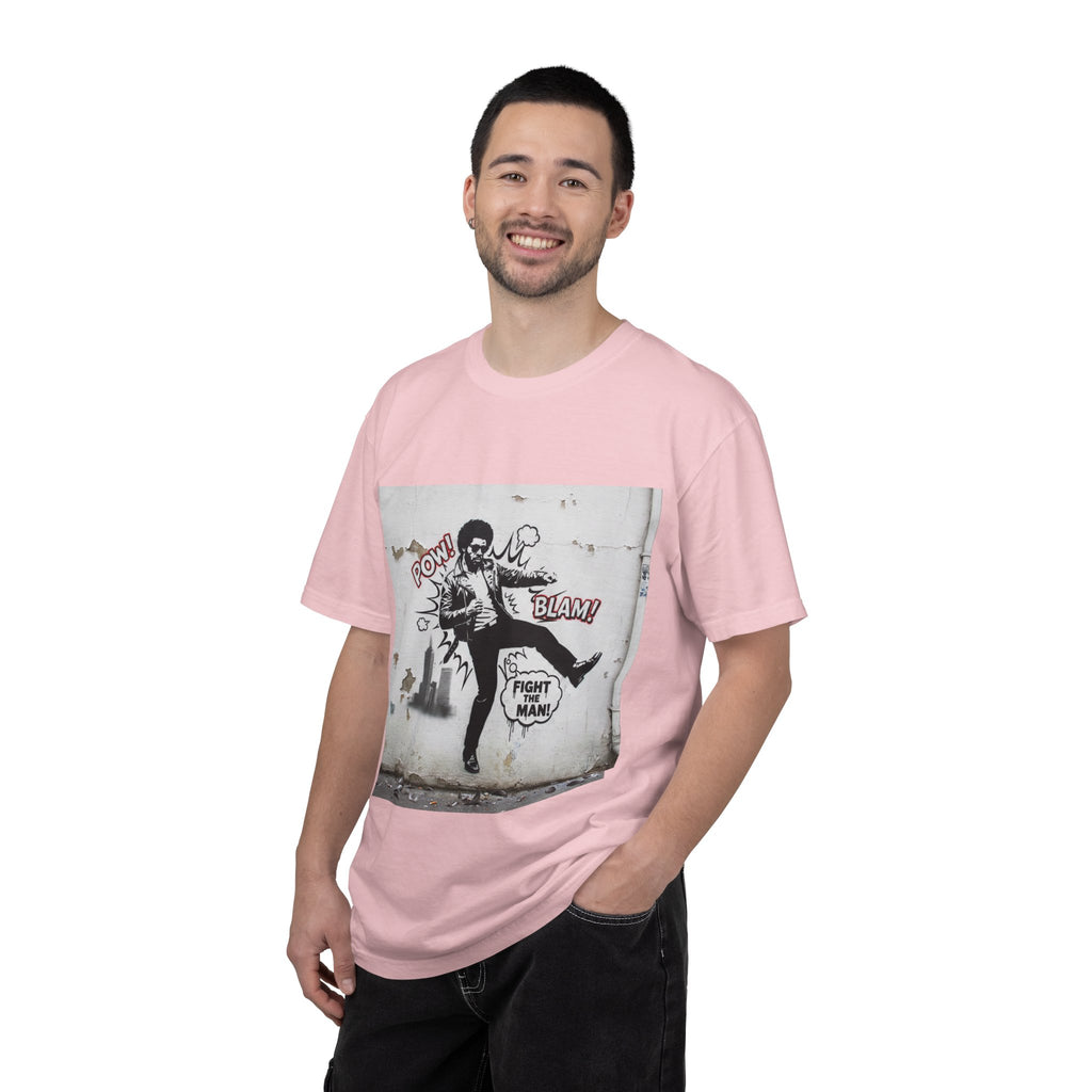 Fight the Man Graphic T-Shirt — Retro Comic Street Art Tee