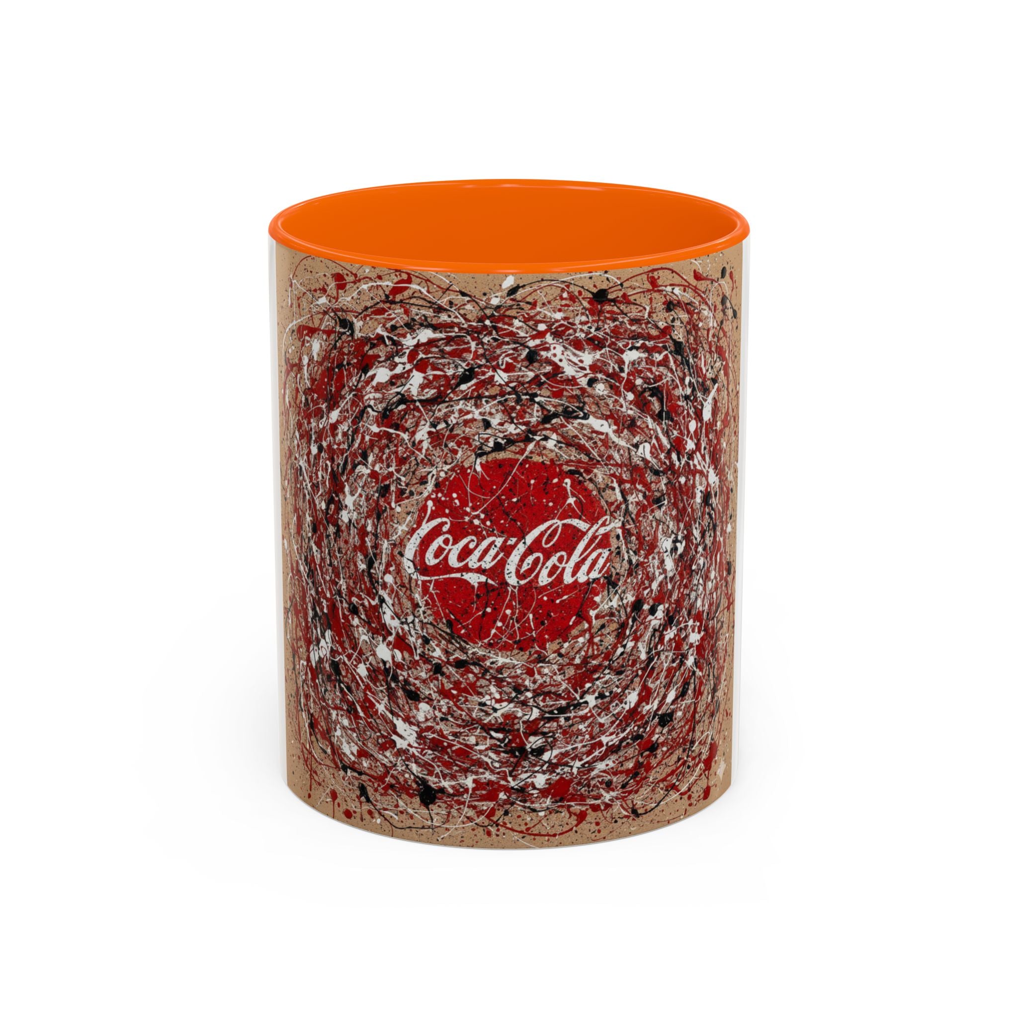 Coffee Mug - Red Abstract Logo Splash Accent Mug (11/15oz)