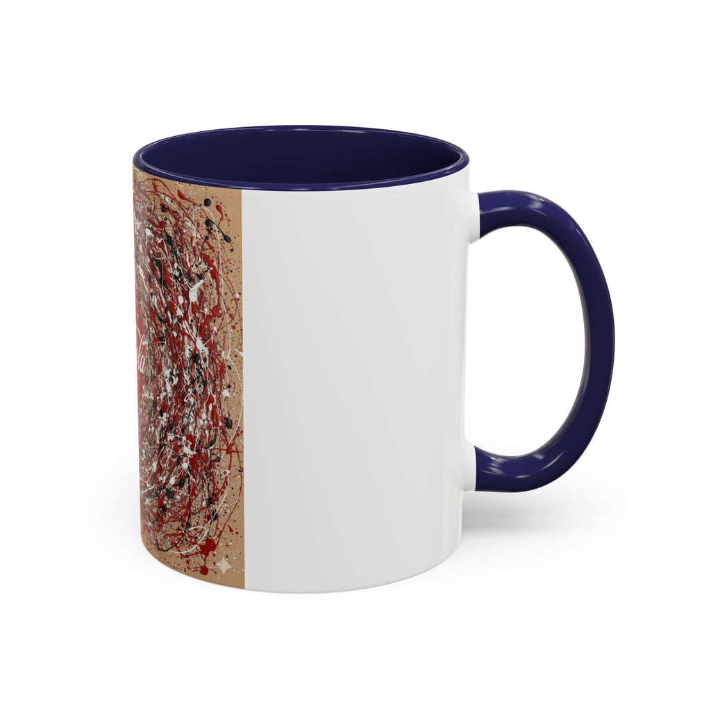Coffee Mug - Red Abstract Logo Splash Accent Mug (11/15oz)