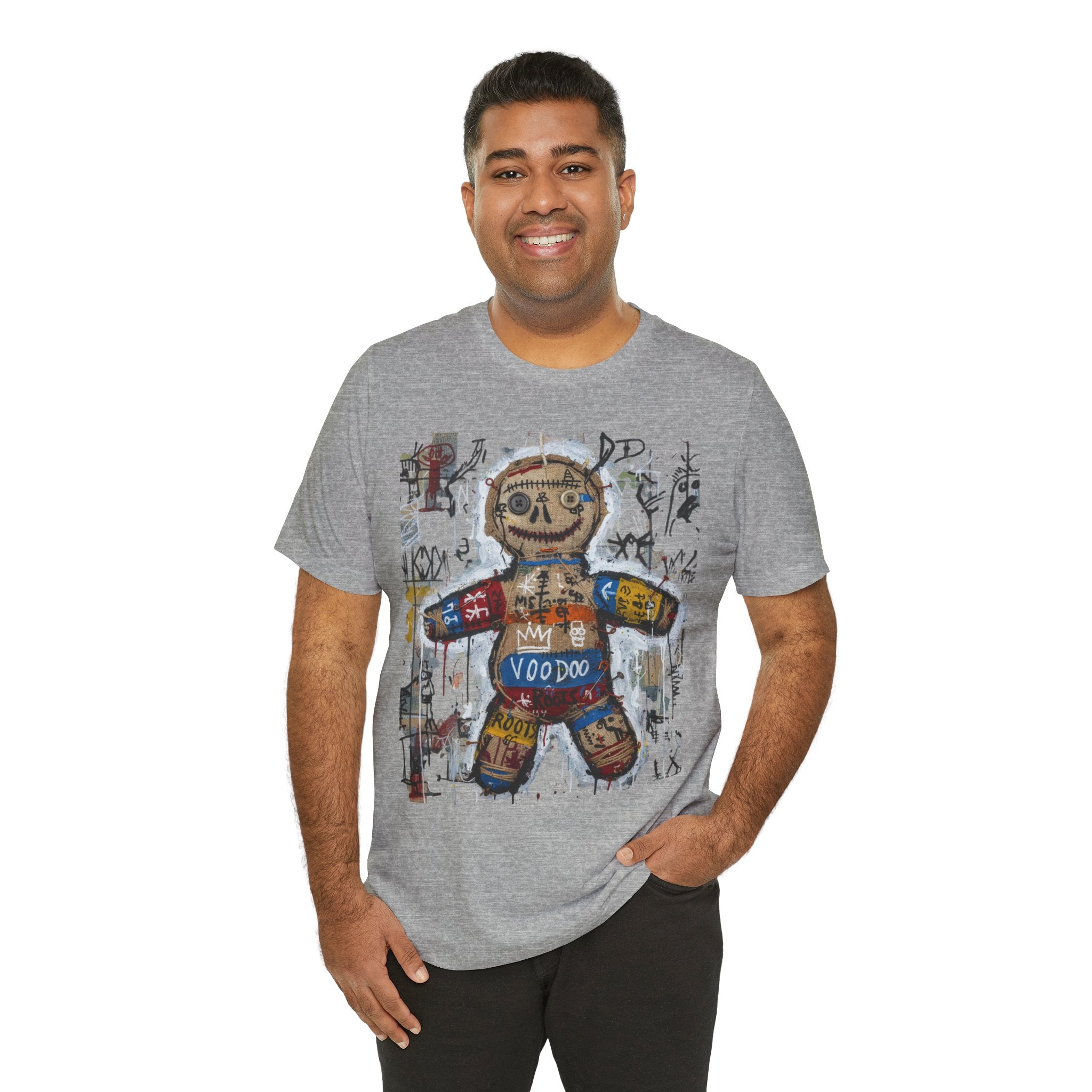 Voodoo Doll Graphic Tee — Tribal Street Art T‑Shirt