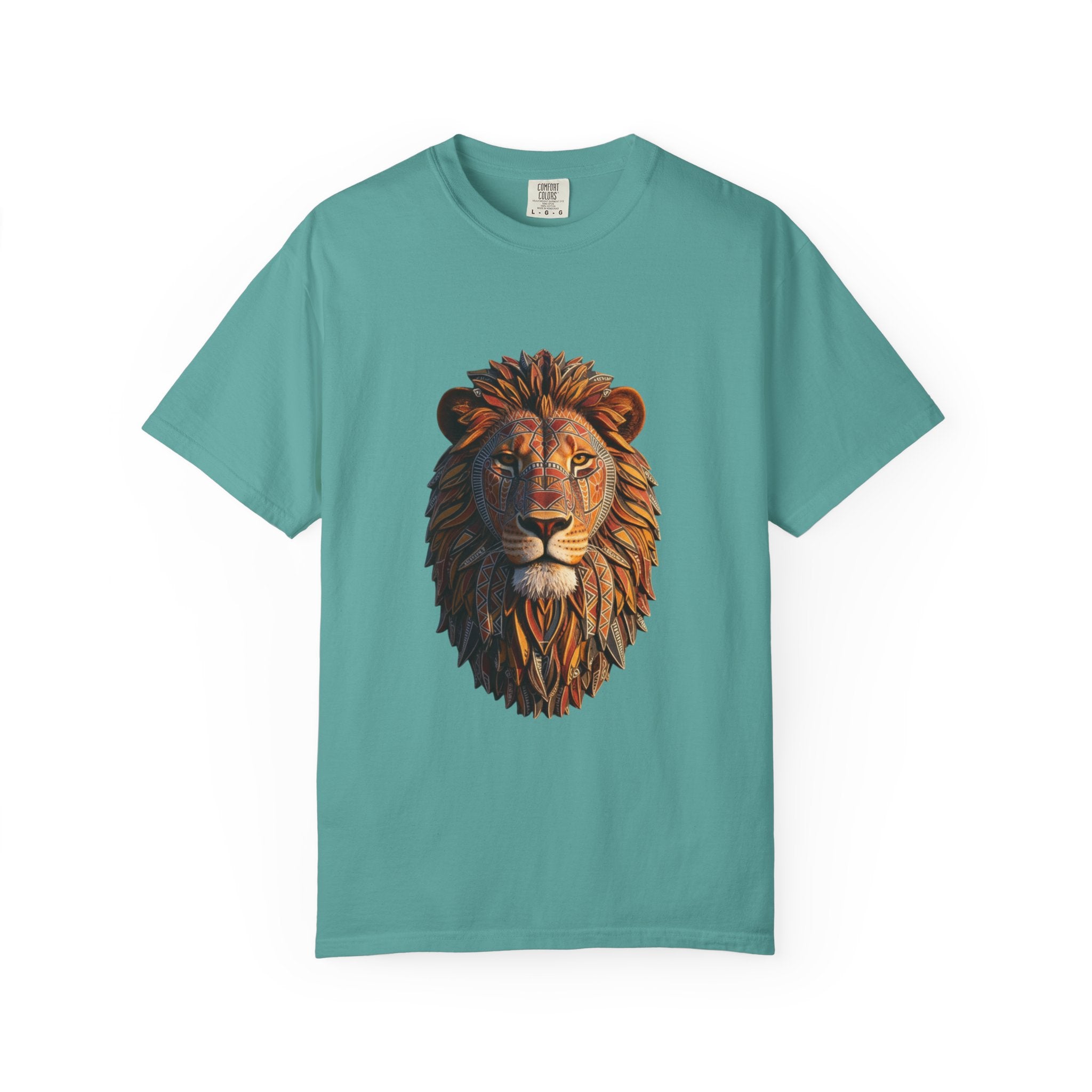 Lion Head Graphic T-Shirt — Majestic Wildlife Tee for Animal Lovers
