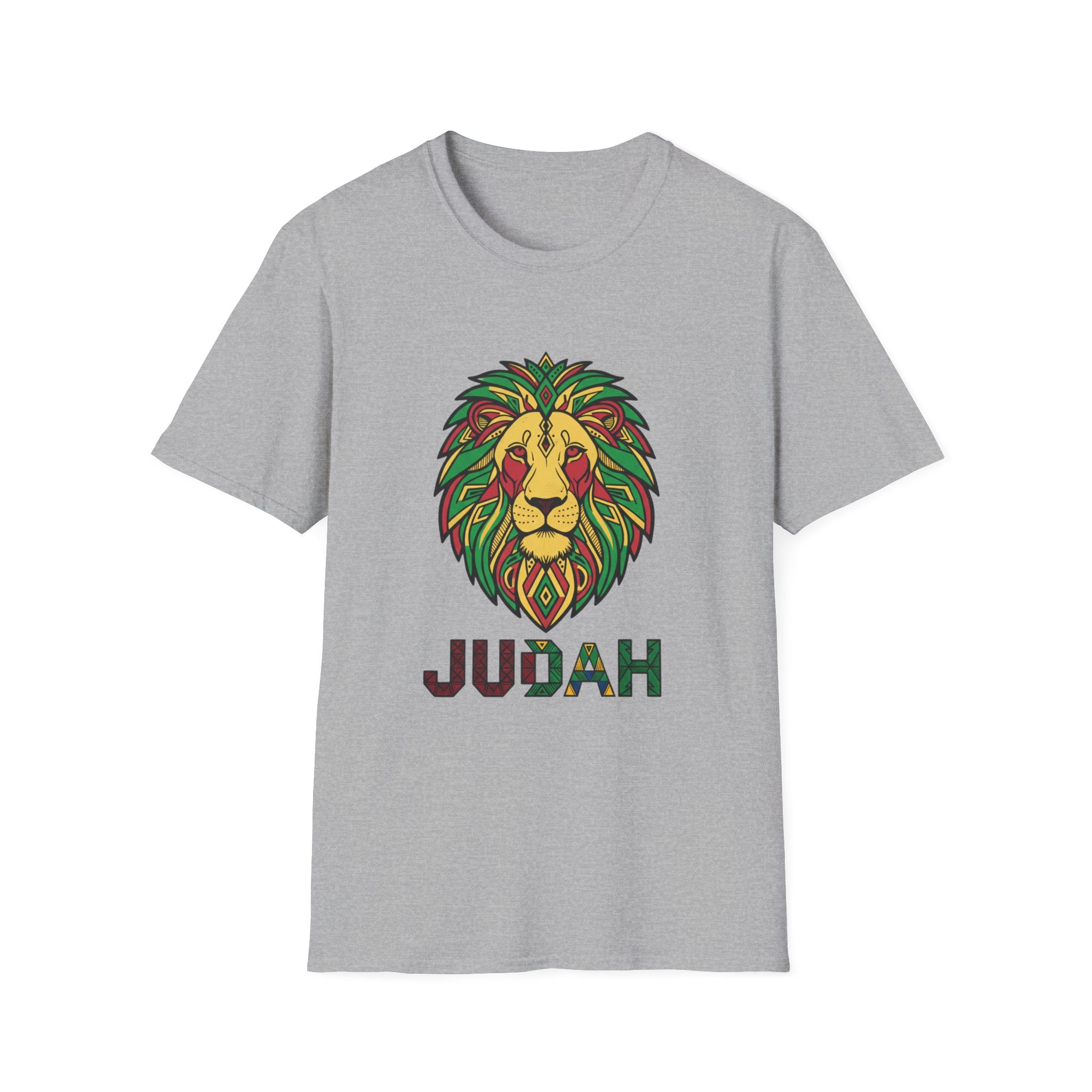 Judah Lion T-Shirt — Rasta Lion Graphic Tee (Reggae Colors)