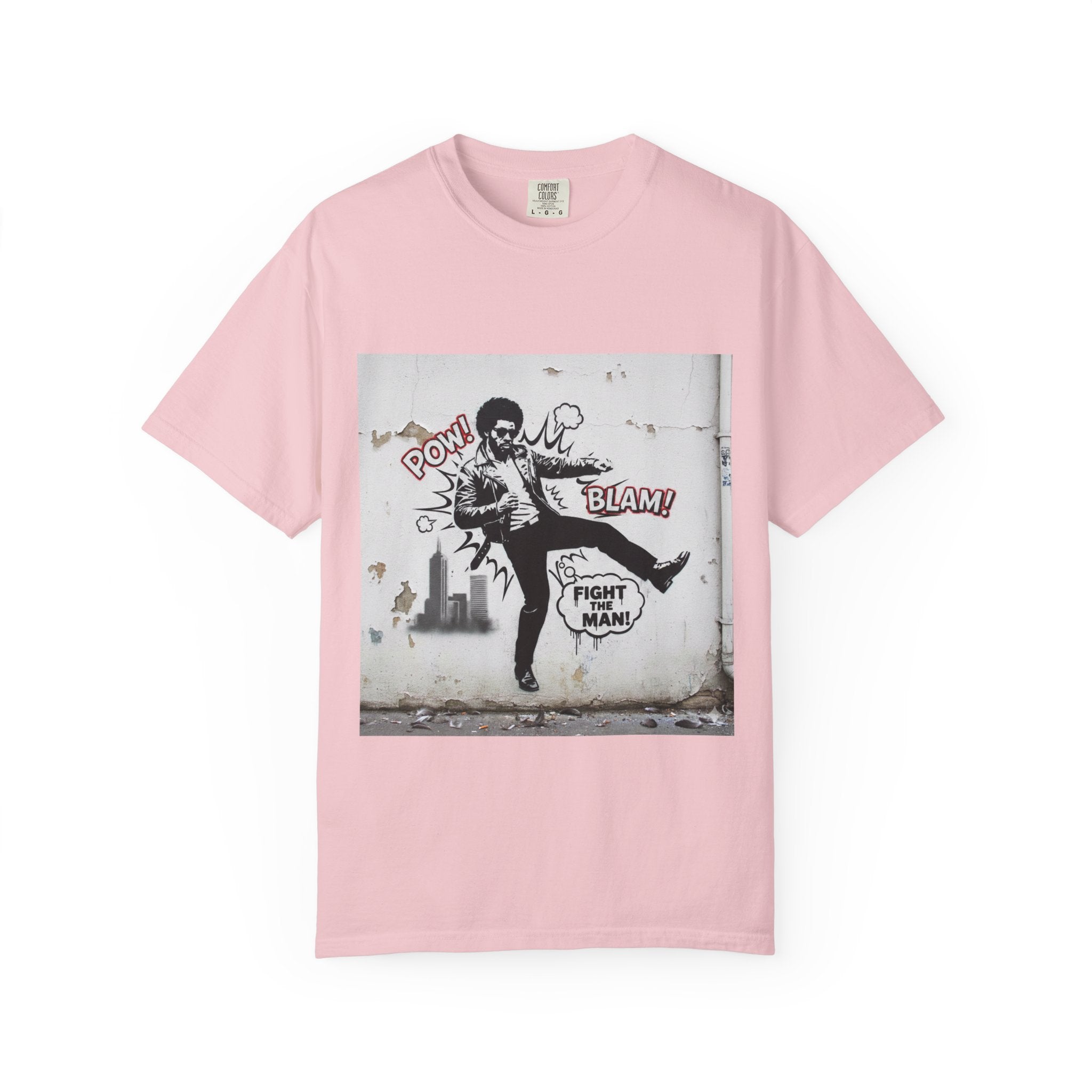 Fight the Man Graphic T-Shirt — Retro Comic Street Art Tee