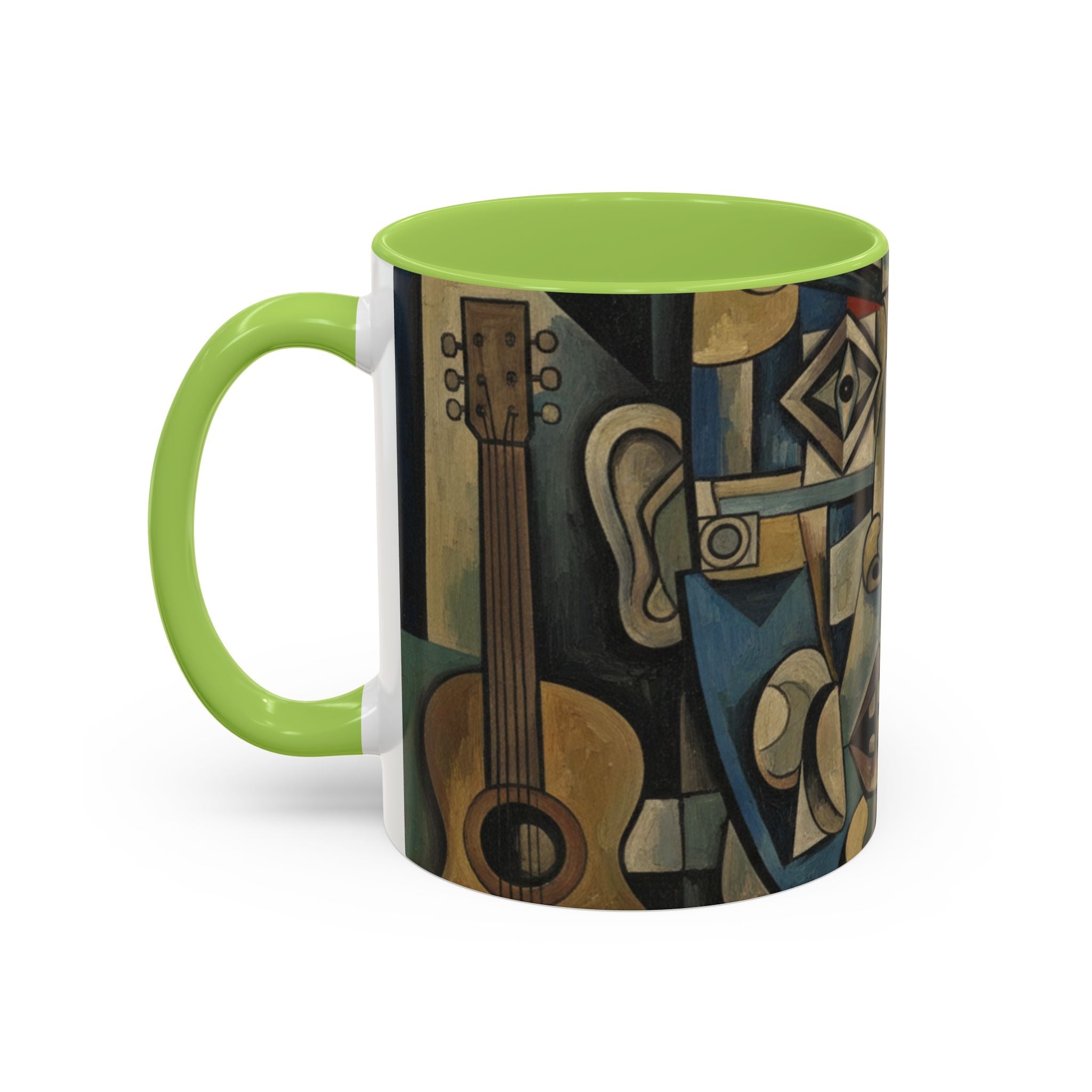 Cubist Art Coffee Mug — Abstract Face Accent Ceramic Mug (11/15oz)