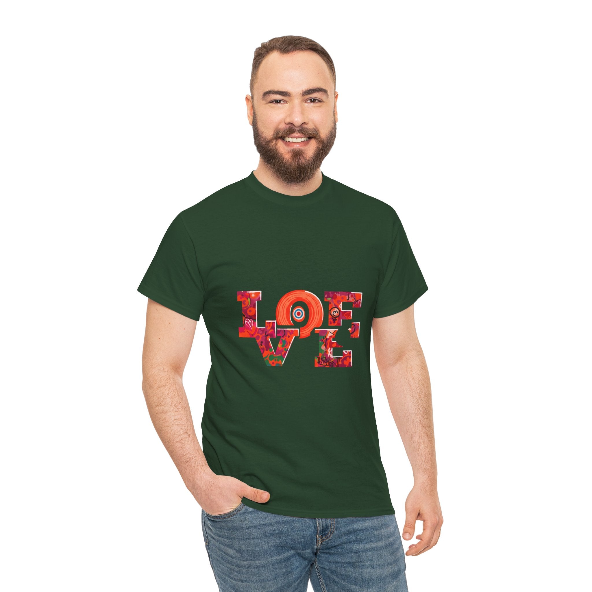 Love Floral Tee — Retro Pop Art 'LOVE' Graphic T‑Shirt