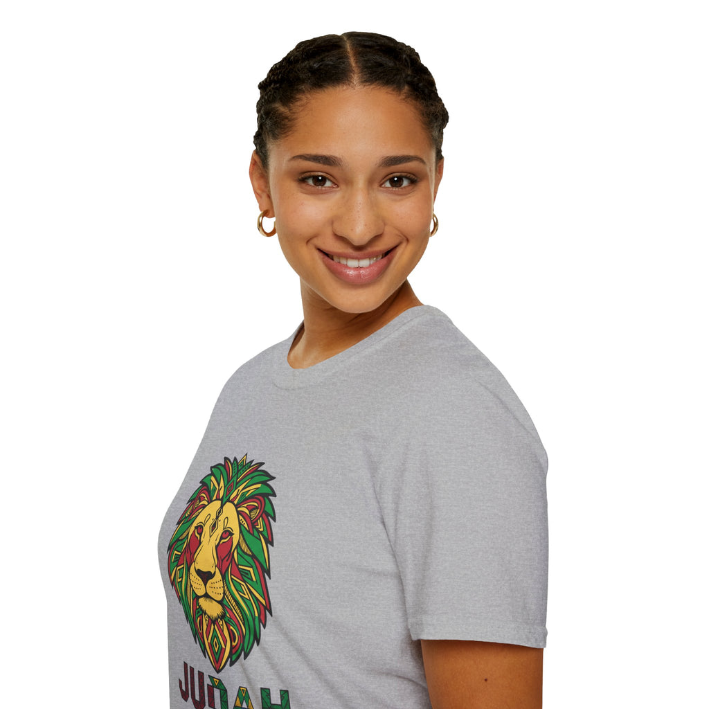 Judah Lion T-Shirt — Rasta Lion Graphic Tee (Reggae Colors)