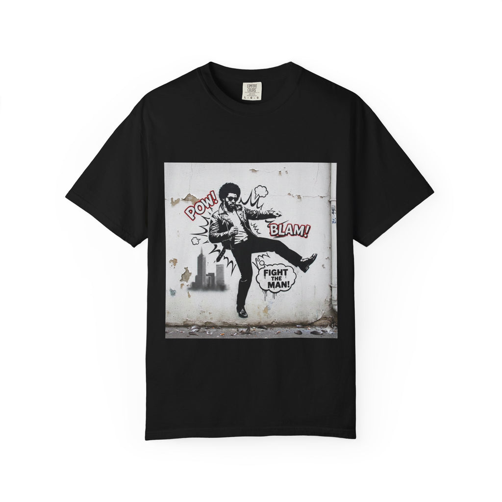 Fight the Man Graphic T-Shirt — Retro Comic Street Art Tee