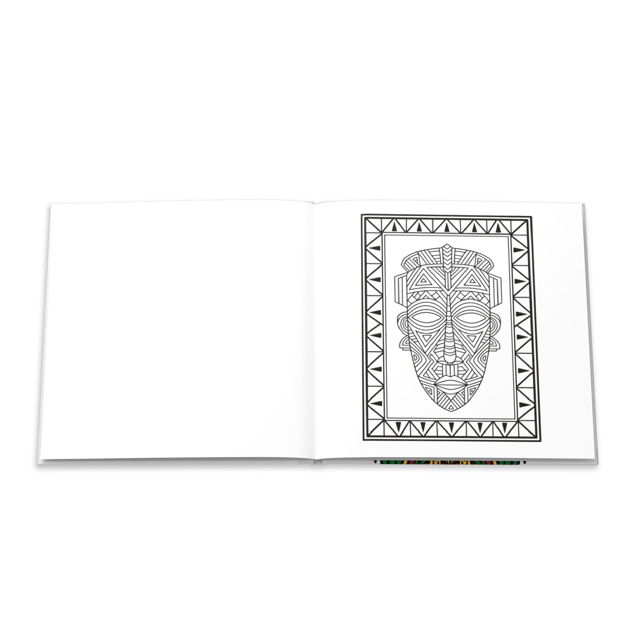 Hardcover Coloring Book — Judah Lion Rasta Design (Bold Reggae Colors)