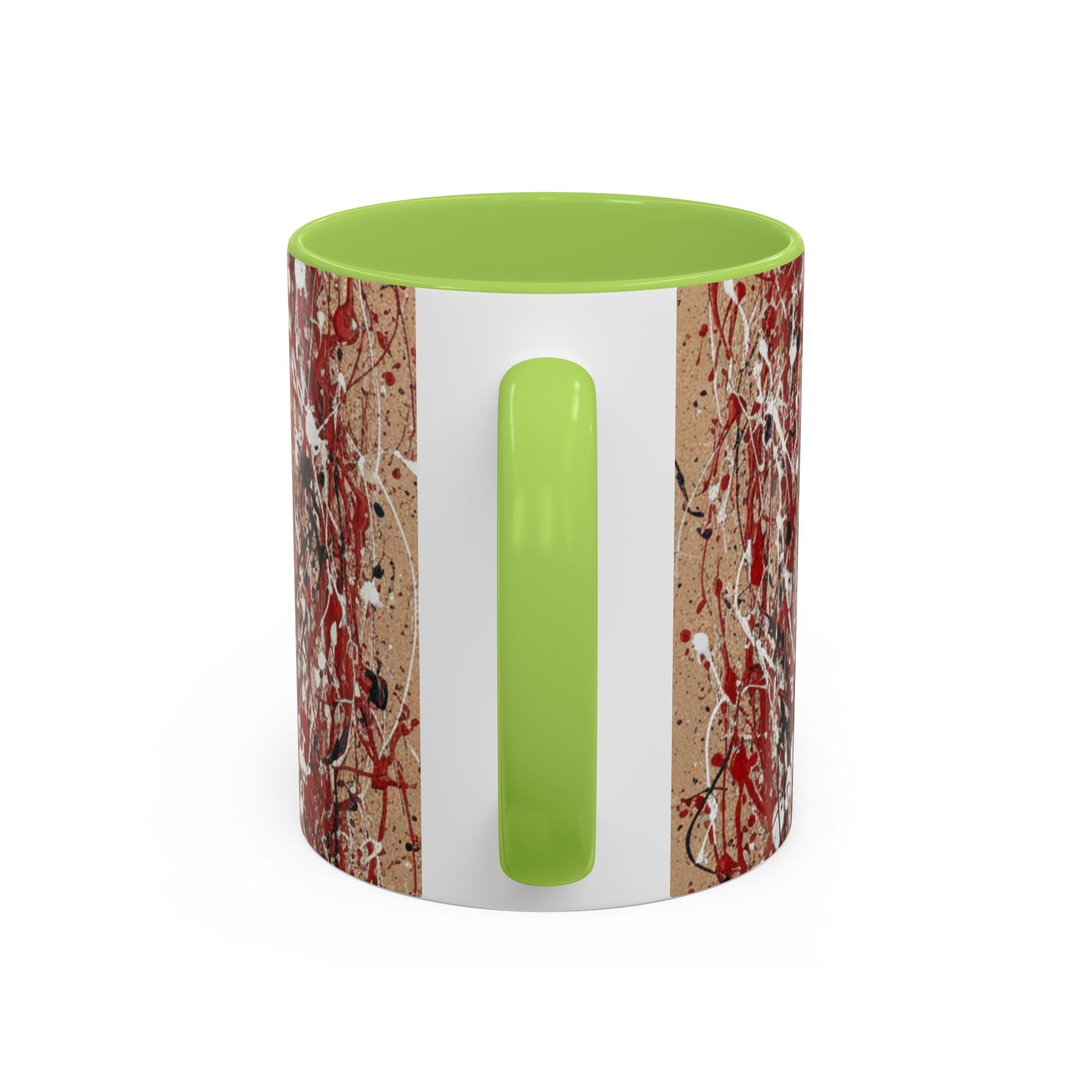 Coffee Mug - Red Abstract Logo Splash Accent Mug (11/15oz)