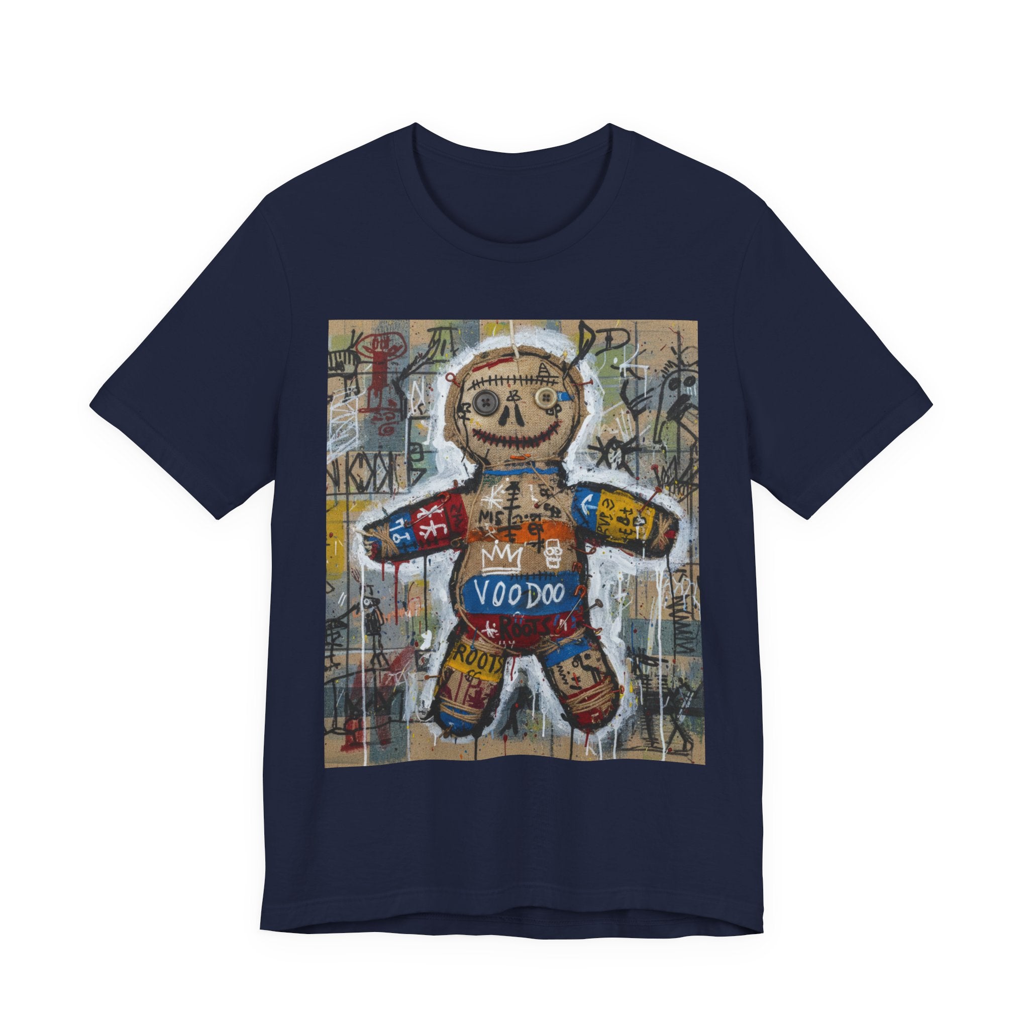 Voodoo Doll Graphic Tee — Tribal Street Art T‑Shirt