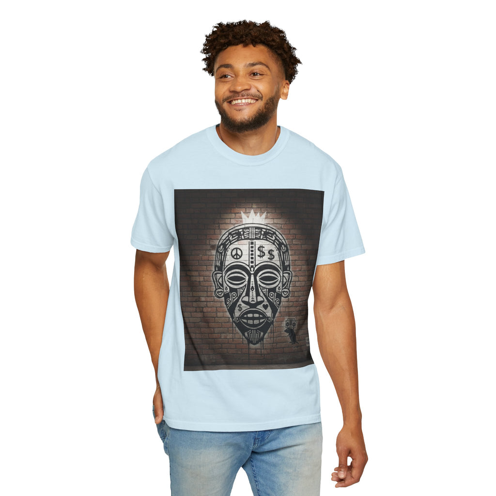T-Shirt — Urban Tribal Mask Graffiti Print