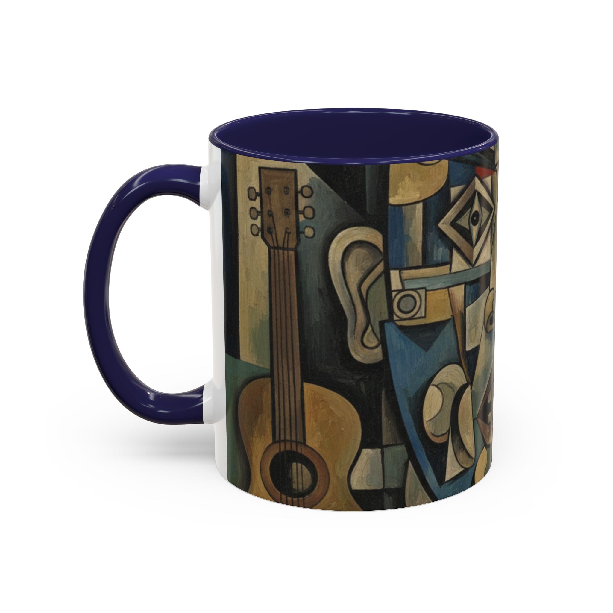 Cubist Art Coffee Mug — Abstract Face Accent Ceramic Mug (11/15oz)
