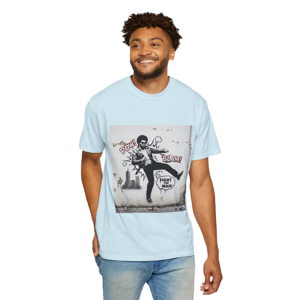 Fight the Man Graphic T-Shirt — Retro Comic Street Art Tee