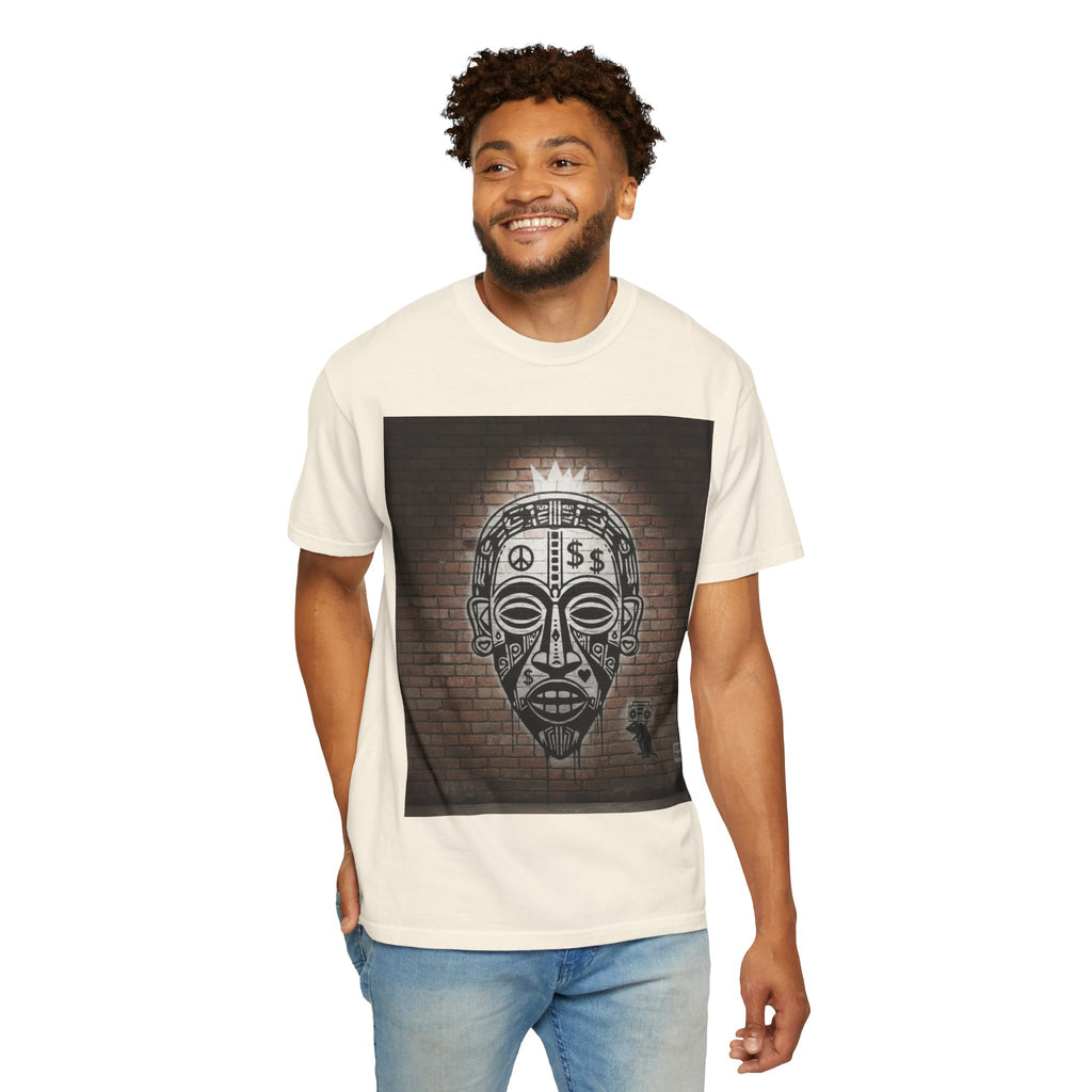 T-Shirt — Urban Tribal Mask Graffiti Print
