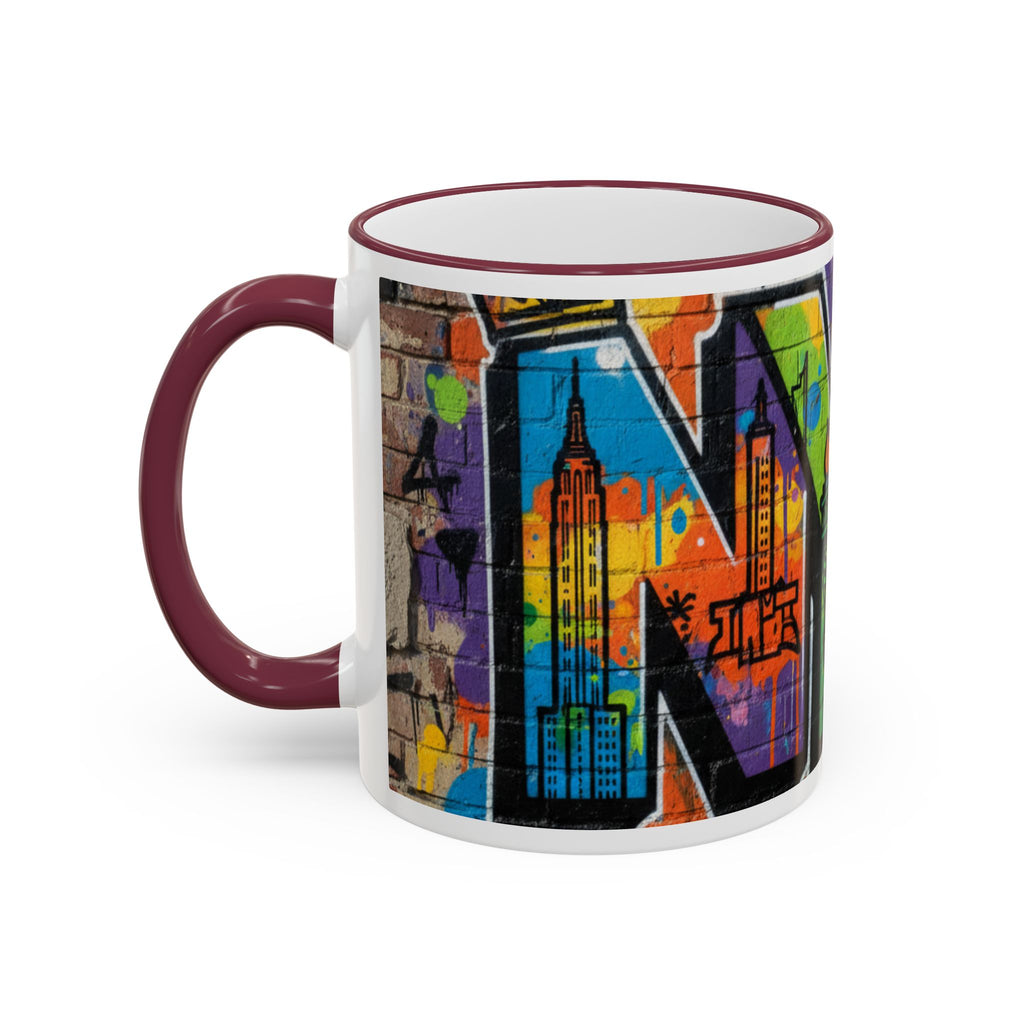 New York Graffiti Accent Rim Mug (11oz/15oz)