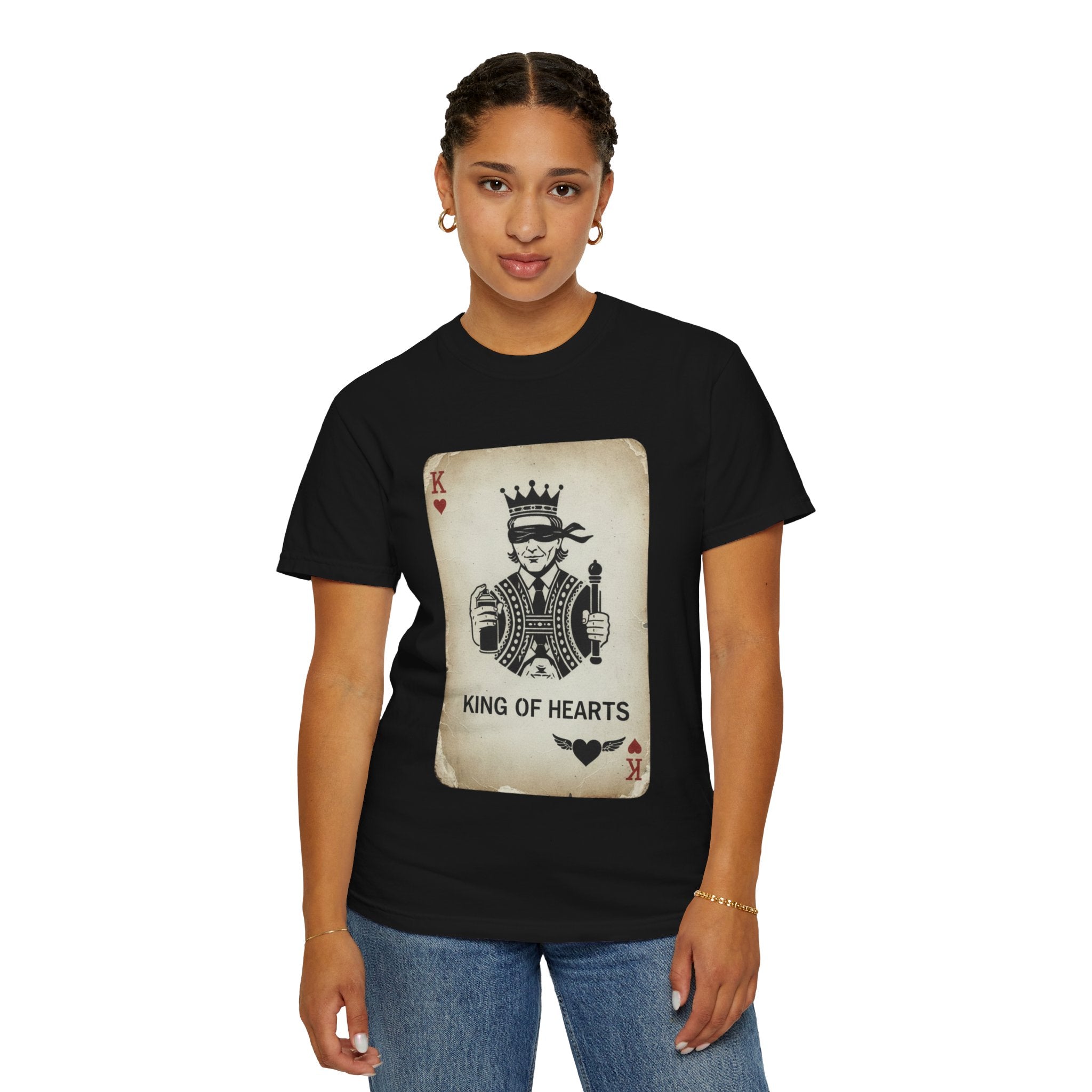 King of Hearts T-Shirt — Vintage Playing Card Graphic Tee