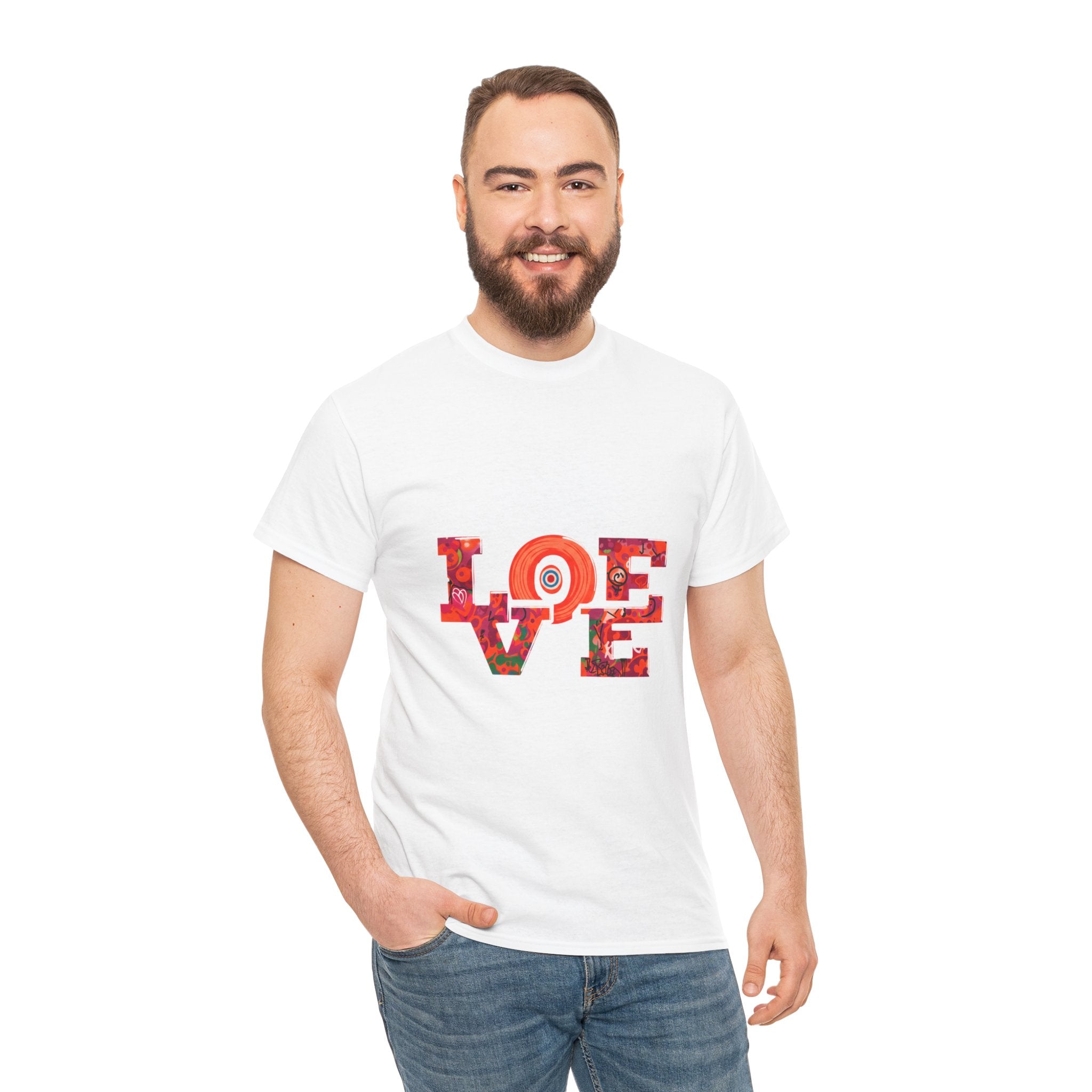 Love Floral Tee — Retro Pop Art 'LOVE' Graphic T‑Shirt