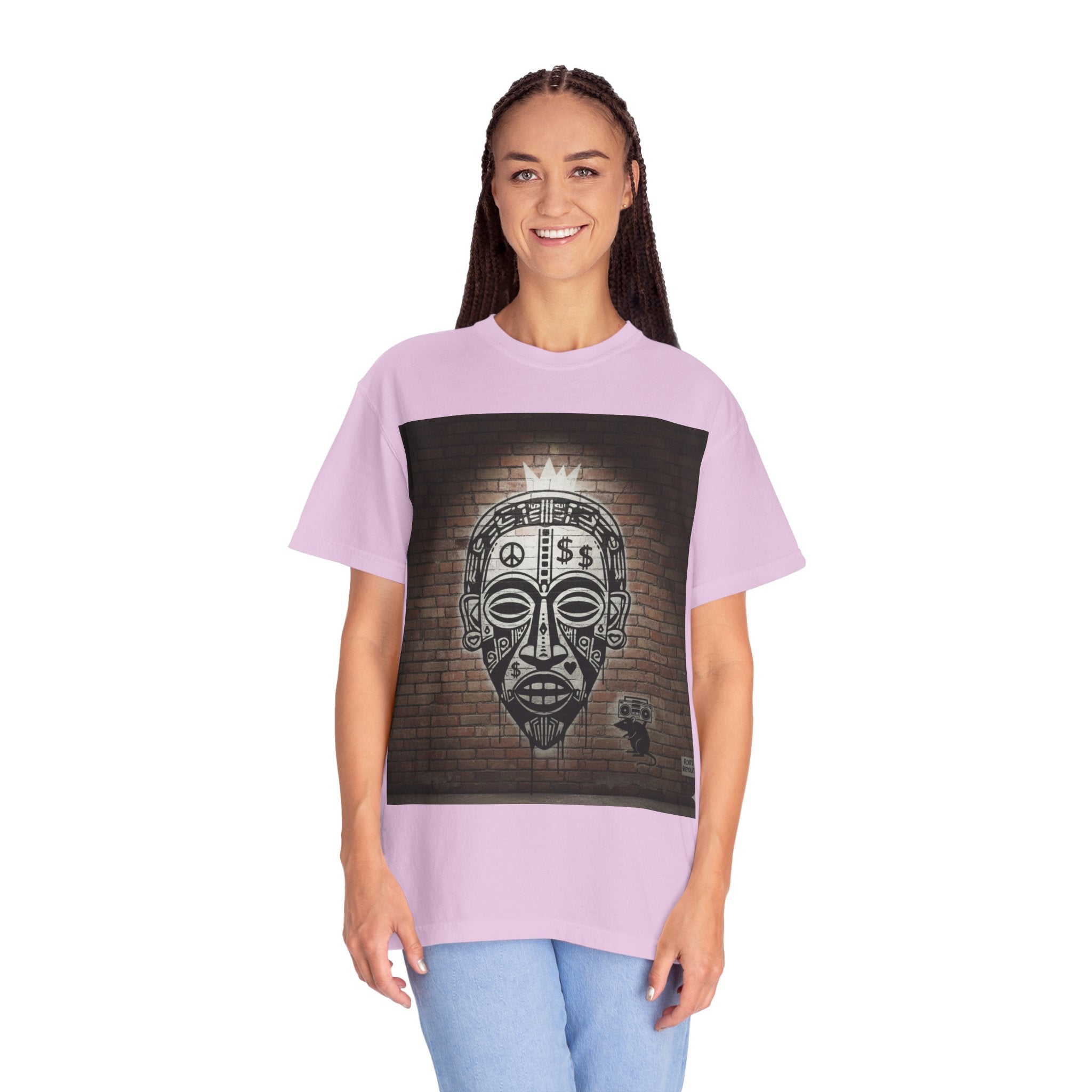 T-Shirt — Urban Tribal Mask Graffiti Print