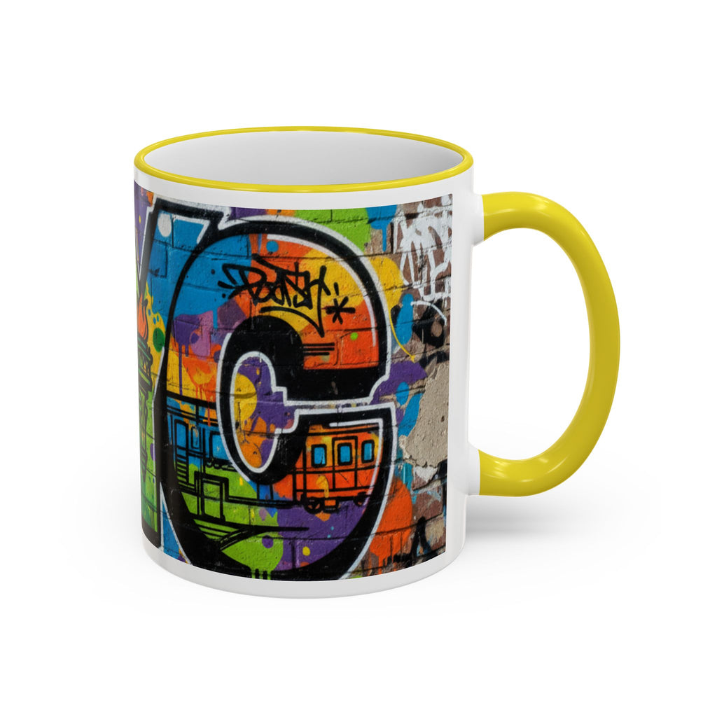 New York Graffiti Accent Rim Mug (11oz/15oz)