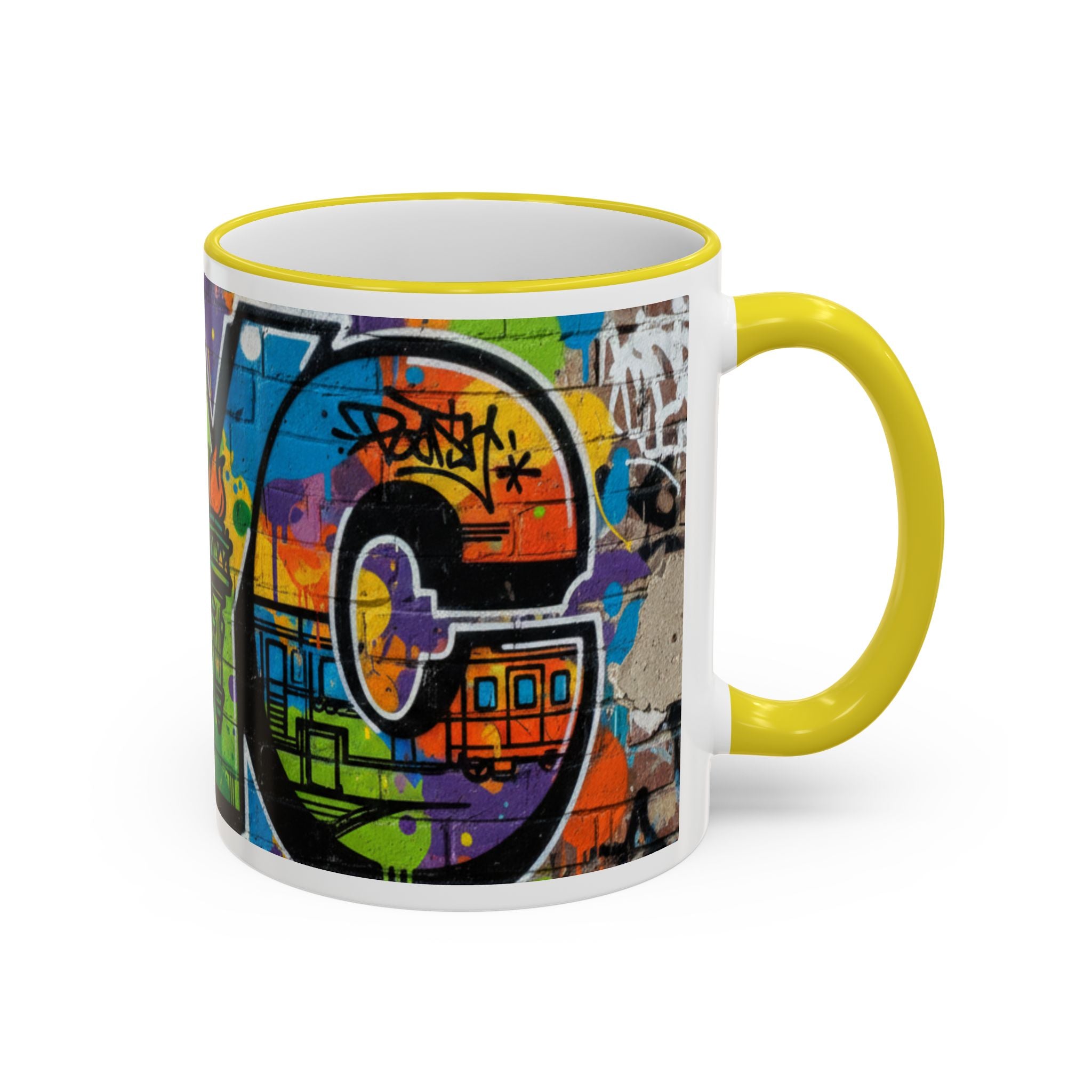 New York Graffiti Accent Rim Mug (11oz/15oz)
