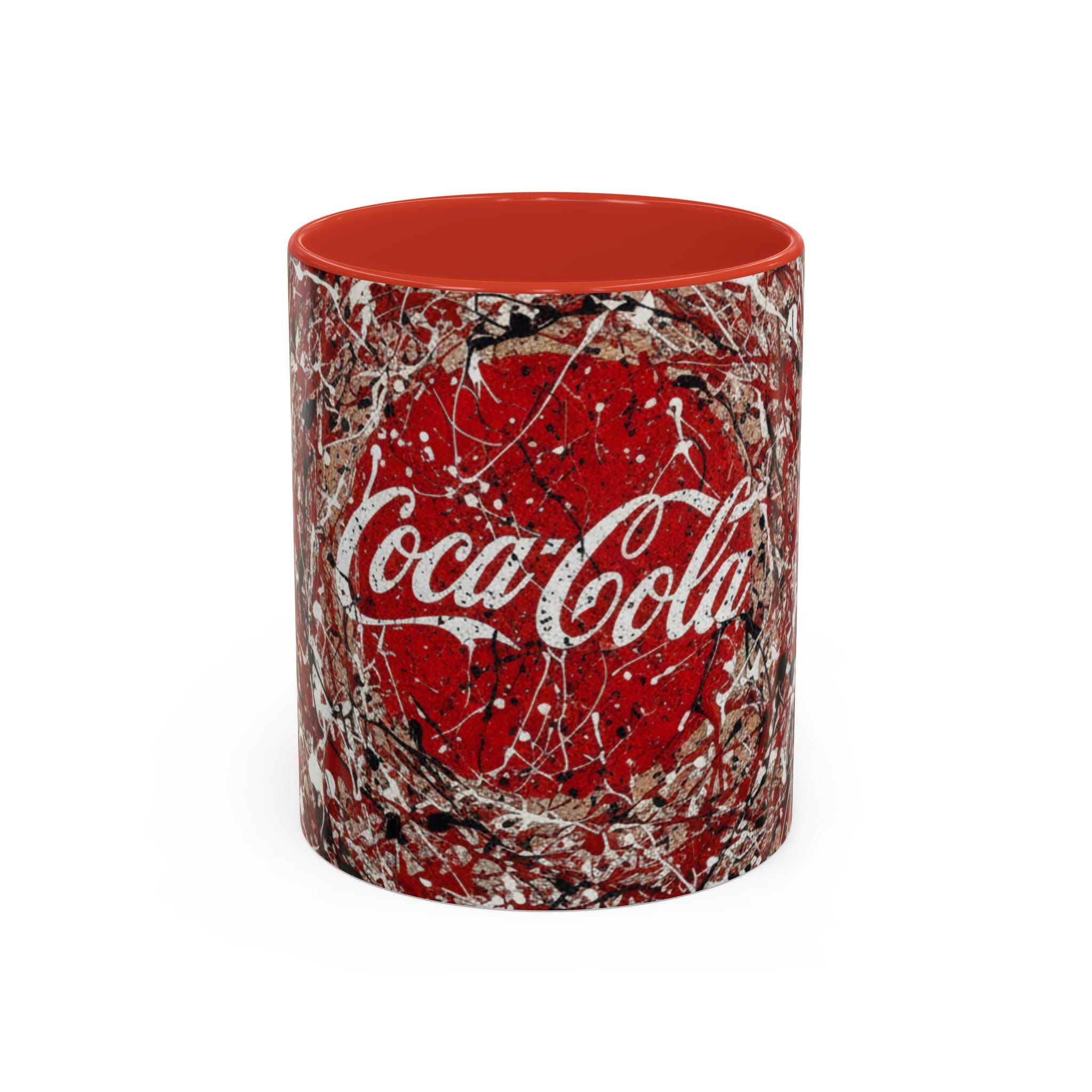 Coffee Mug - Red Abstract Logo Splash Accent Mug (11/15oz)