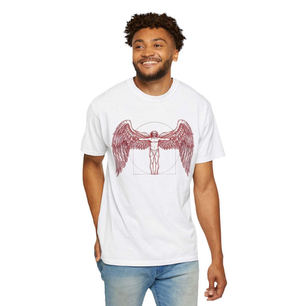 Winged Vitruvian T-Shirt — Angel Anatomy Graphic Tee