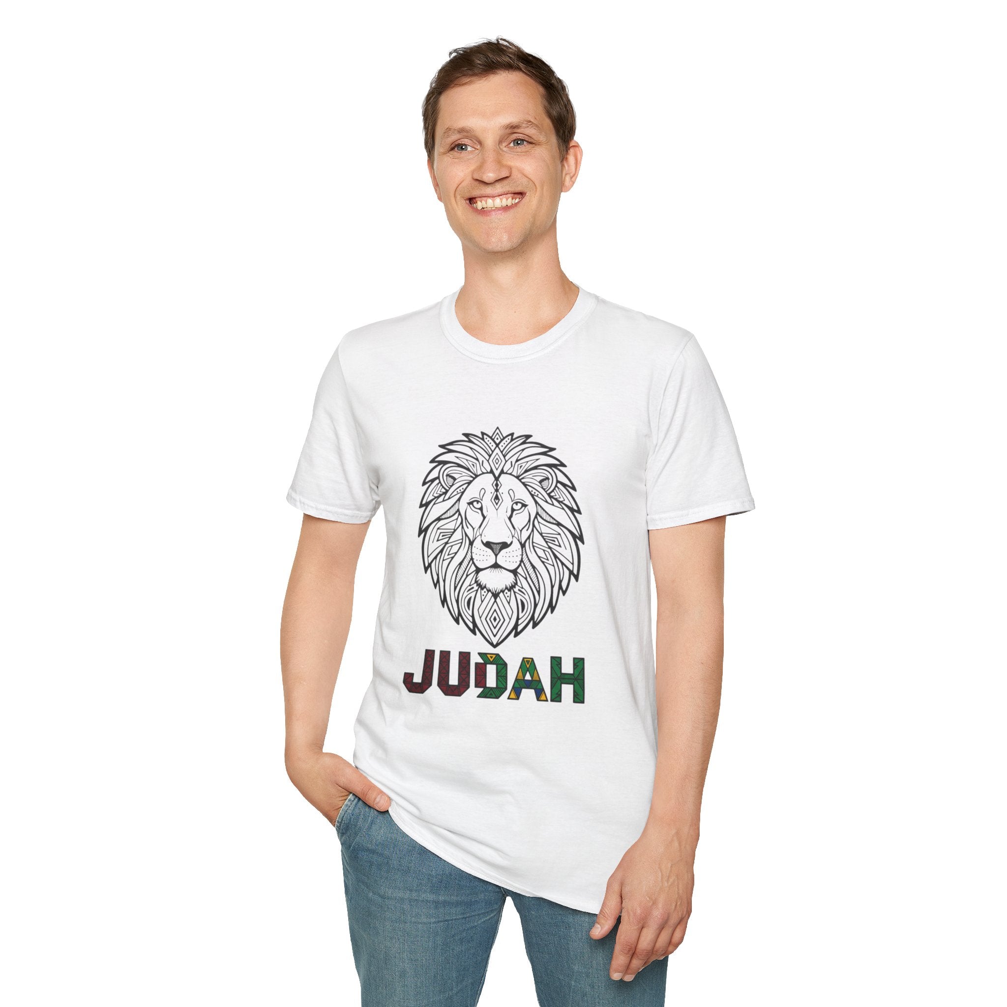 Lion Judah T-Shirt — Rasta Colors Lion of Judah Graphic Tee