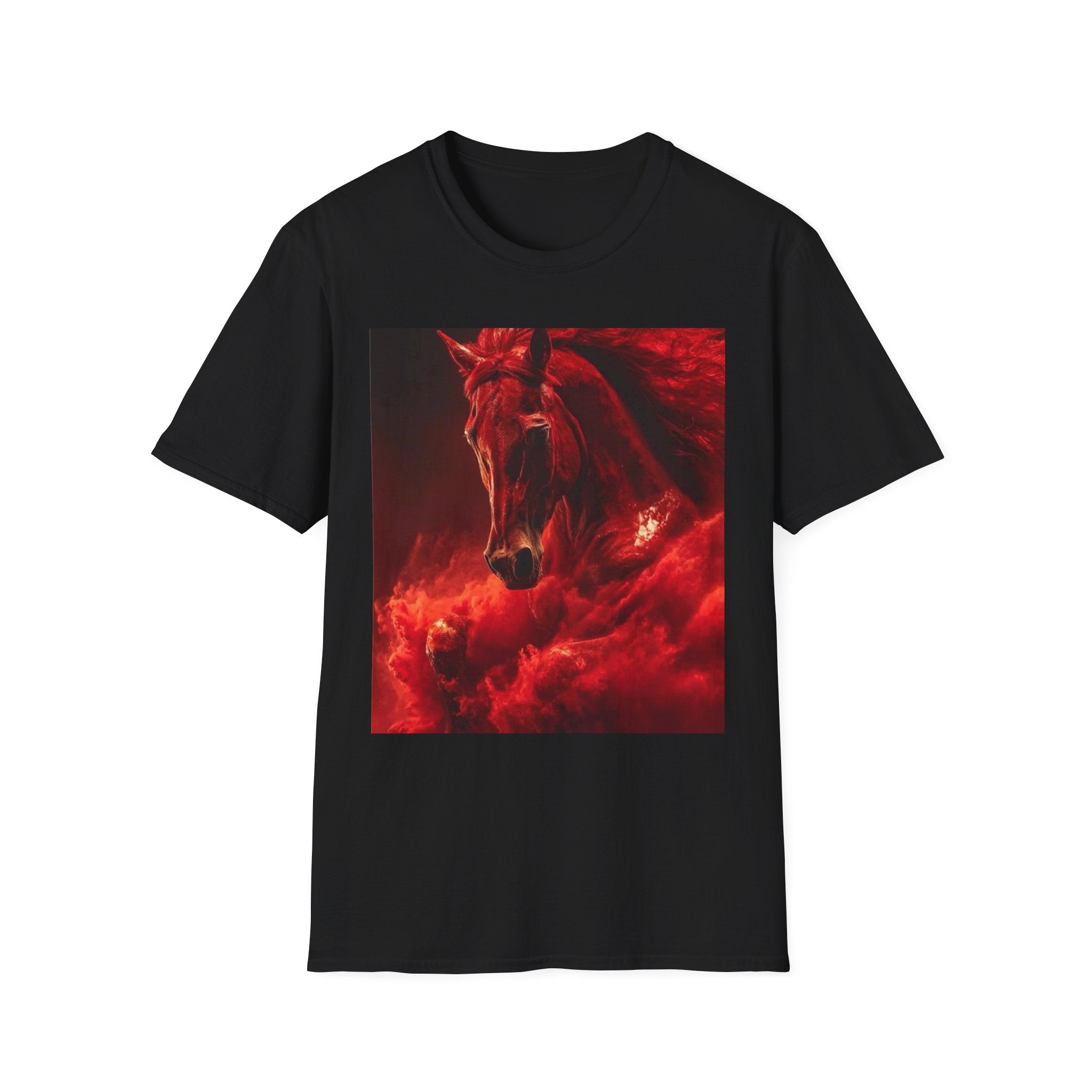 Red Horse Graphic T-Shirt — Fiery Stallion Art Tee
