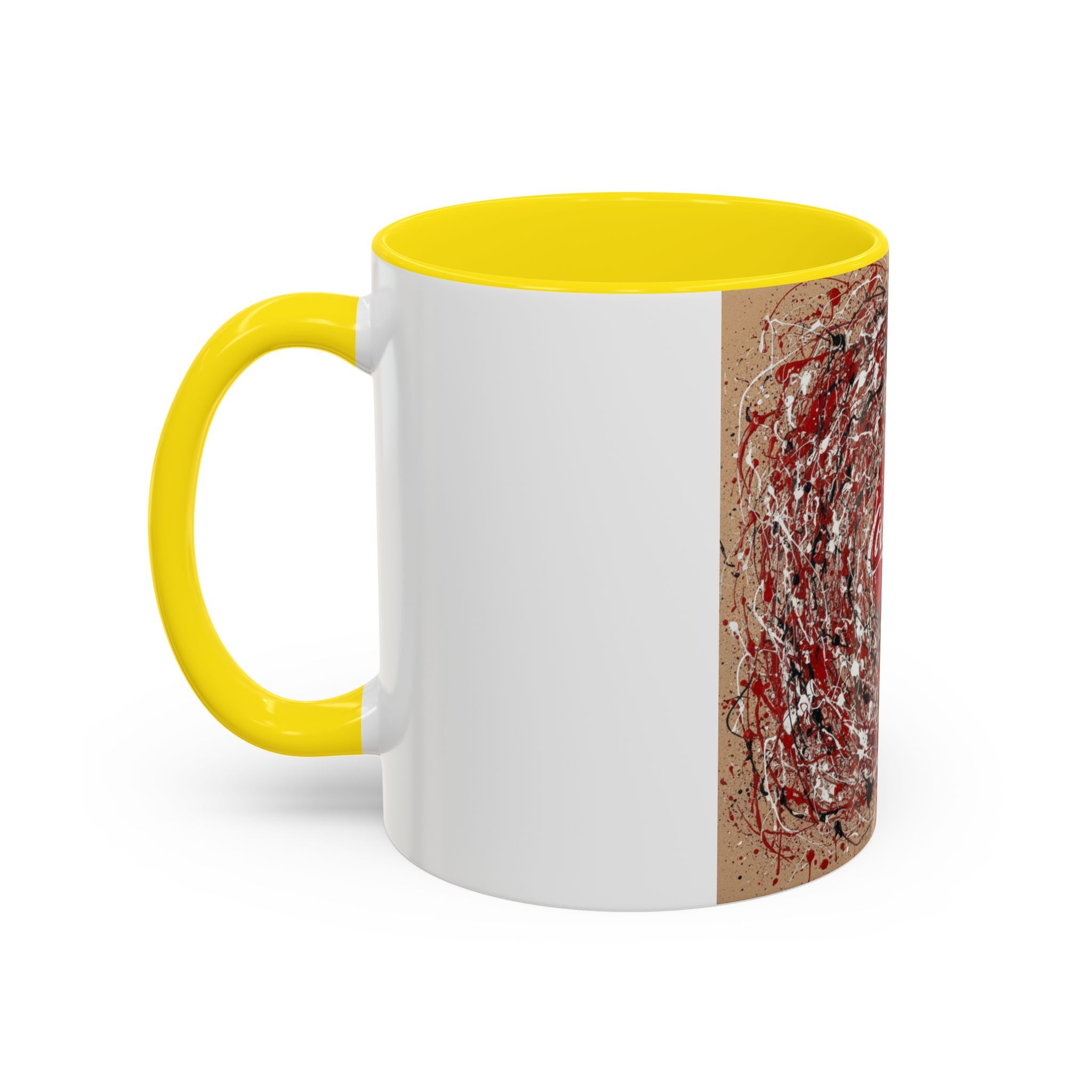 Coffee Mug - Red Abstract Logo Splash Accent Mug (11/15oz)