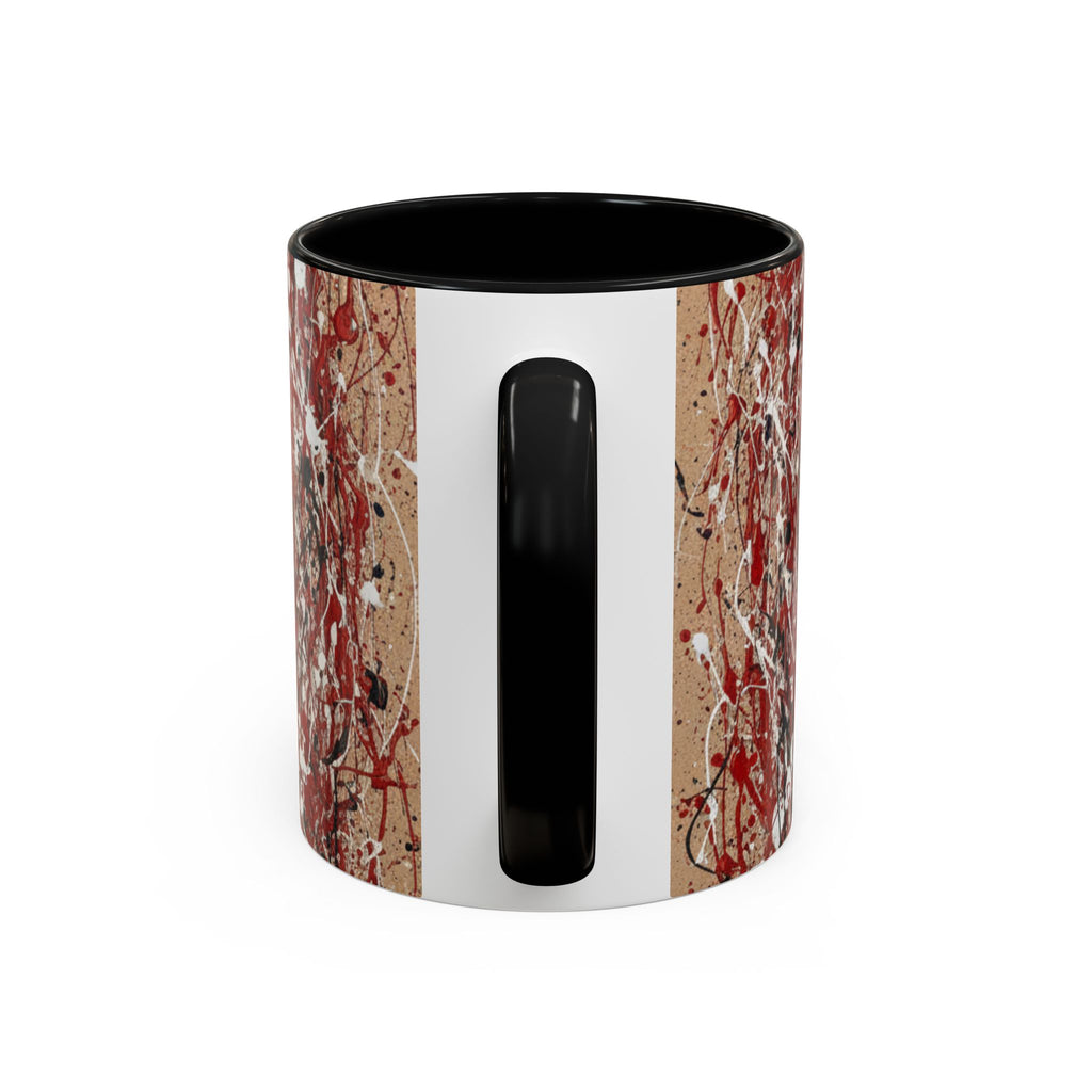 Coffee Mug - Red Abstract Logo Splash Accent Mug (11/15oz)