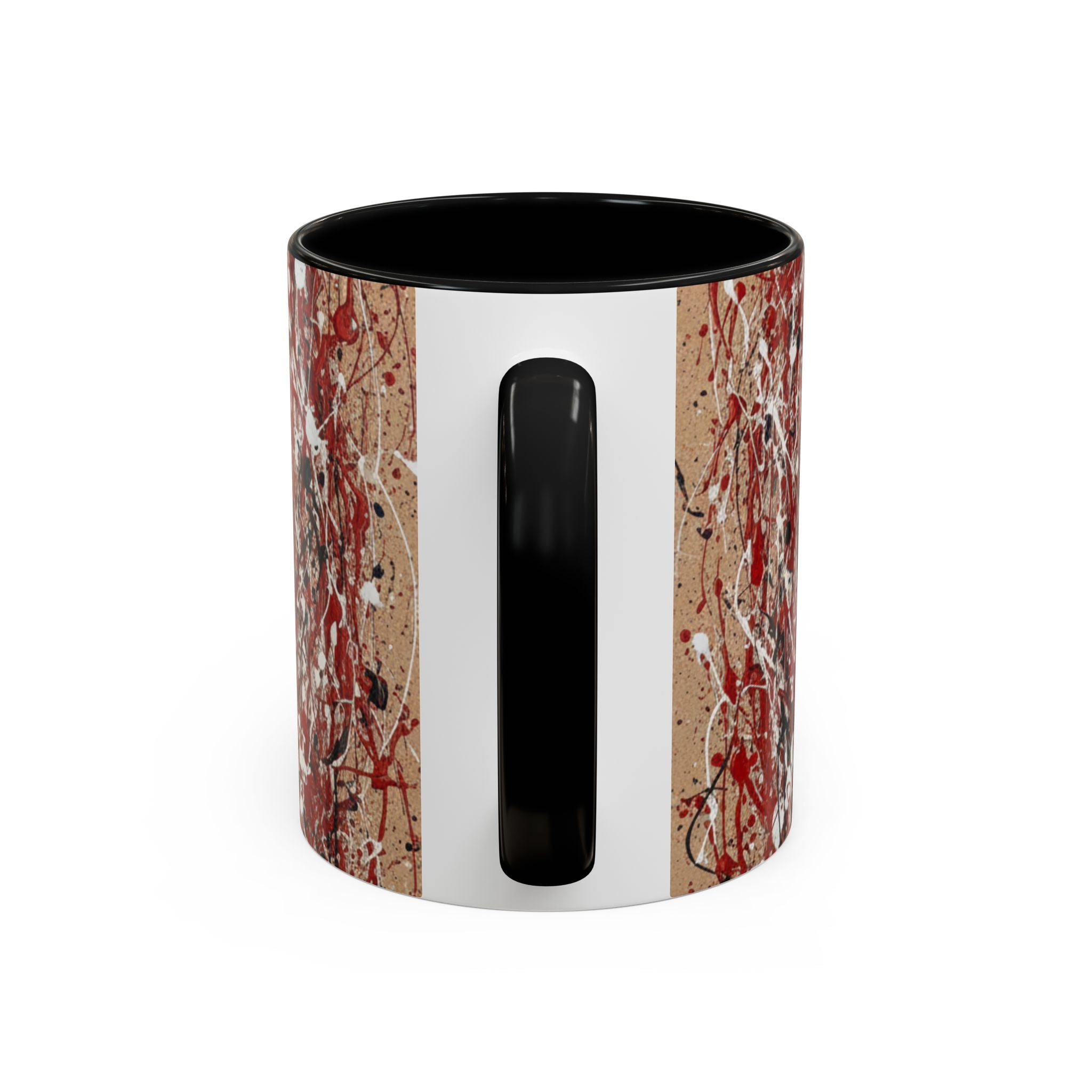 Coffee Mug - Red Abstract Logo Splash Accent Mug (11/15oz)