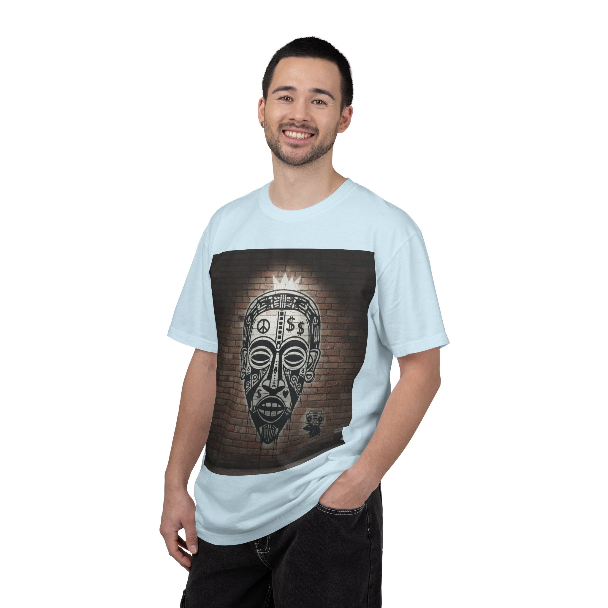 T-Shirt — Urban Tribal Mask Graffiti Print