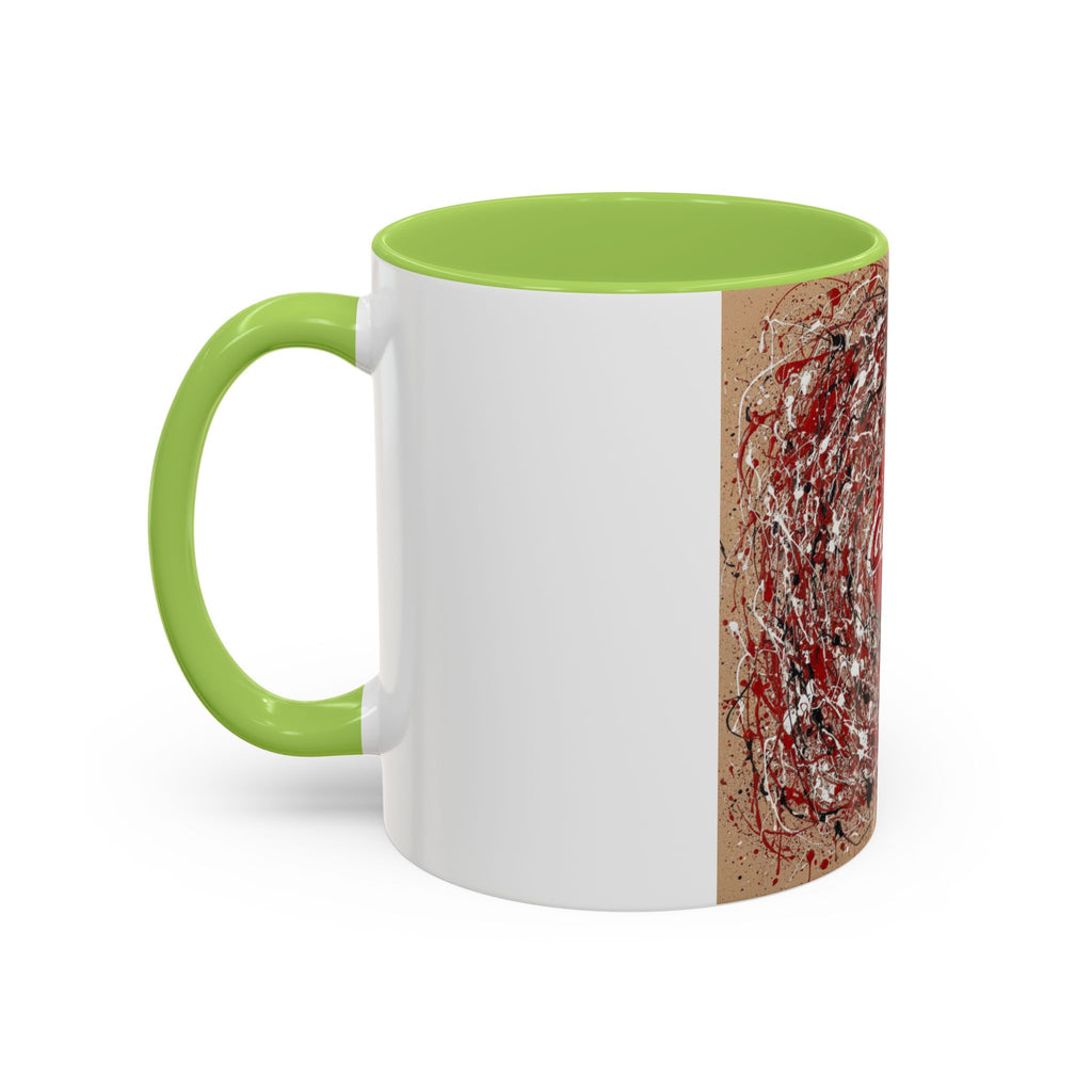 Coffee Mug - Red Abstract Logo Splash Accent Mug (11/15oz)