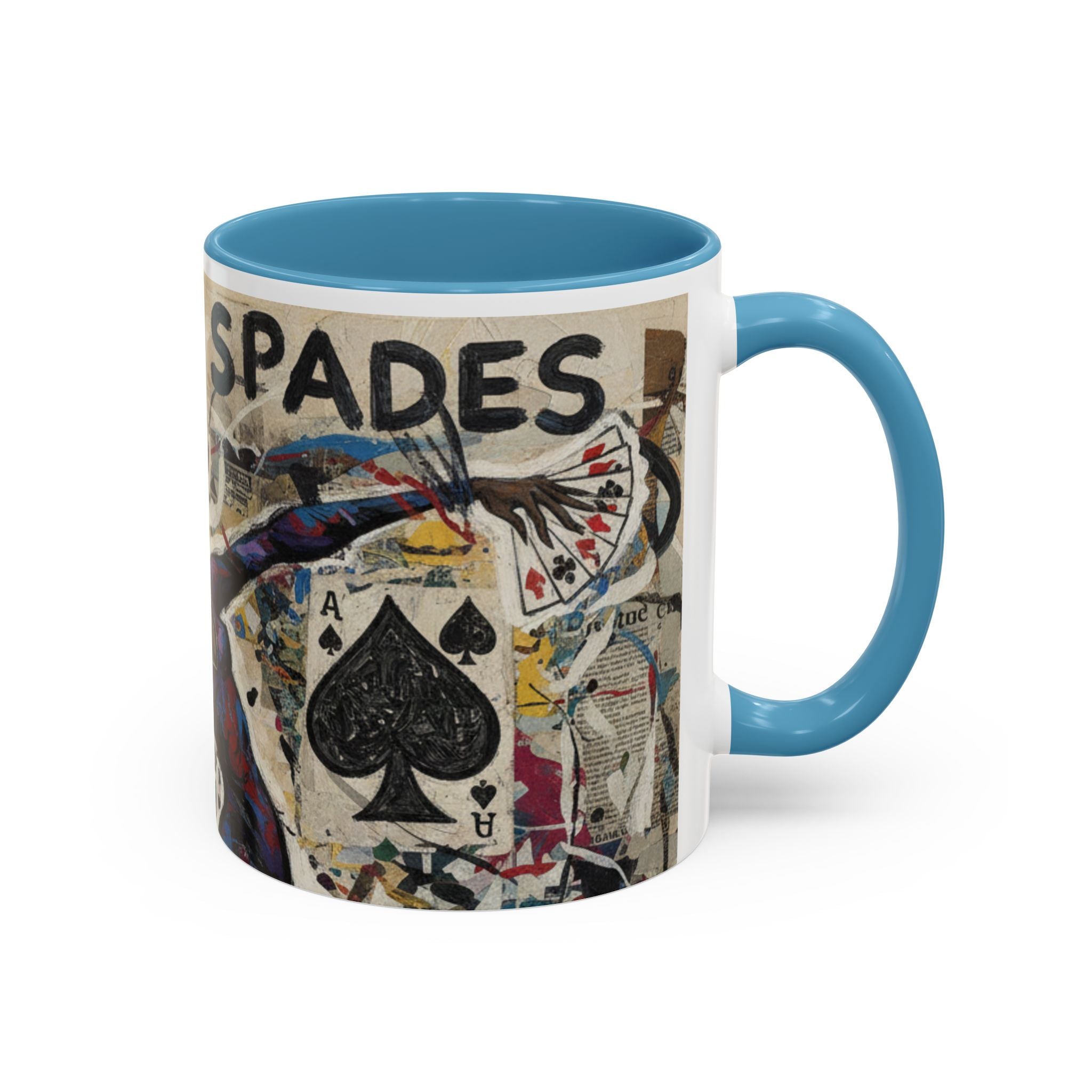 Queen of Spades Art Coffee Mug — Afrocentric Playing Card Design (11/15 oz)