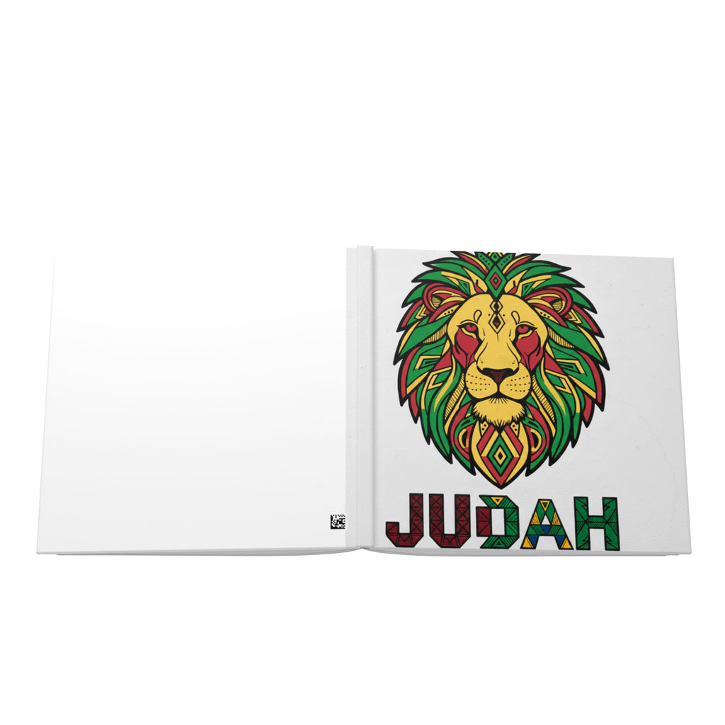 Hardcover Coloring Book — Judah Lion Rasta Design (Bold Reggae Colors)