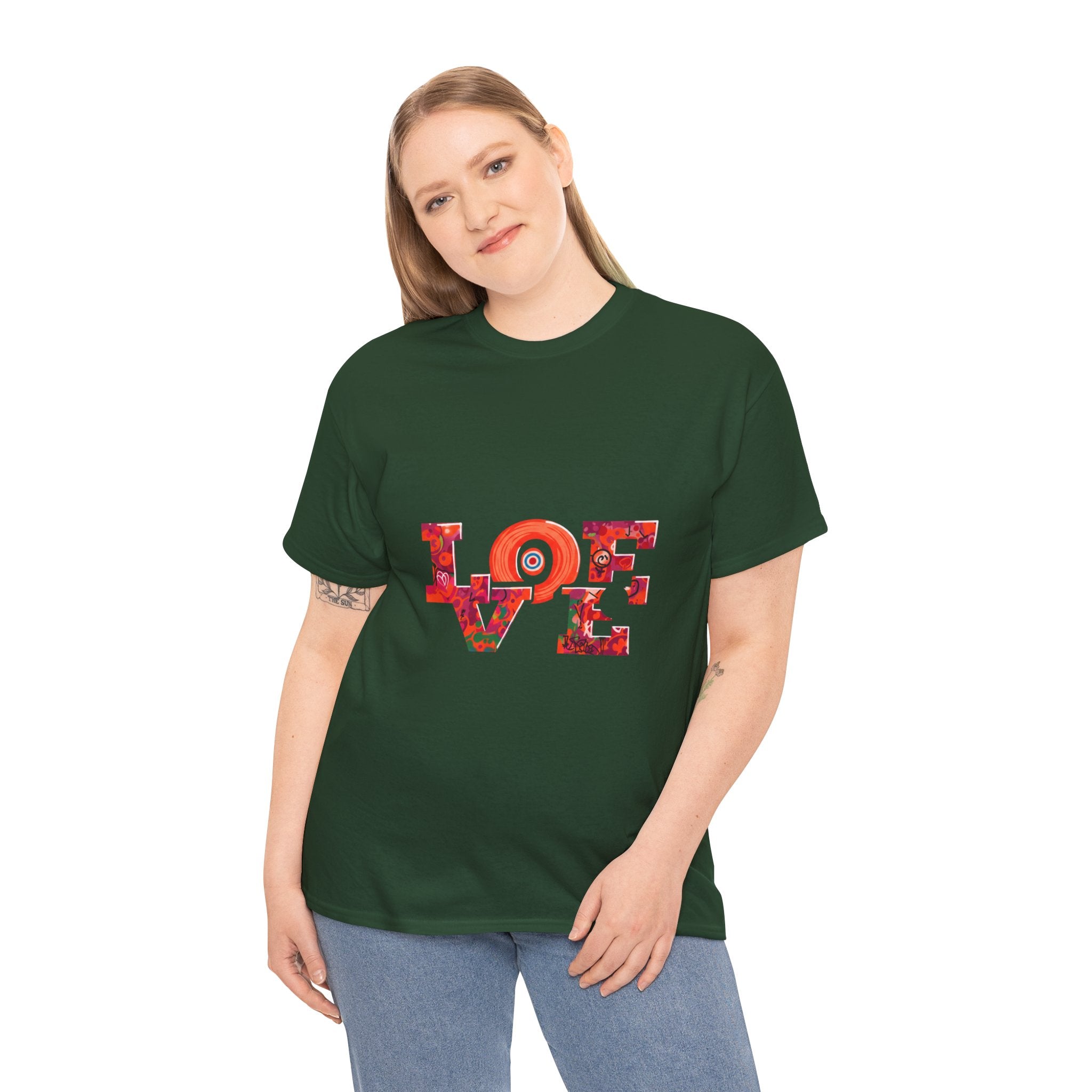 Love Floral Tee — Retro Pop Art 'LOVE' Graphic T‑Shirt