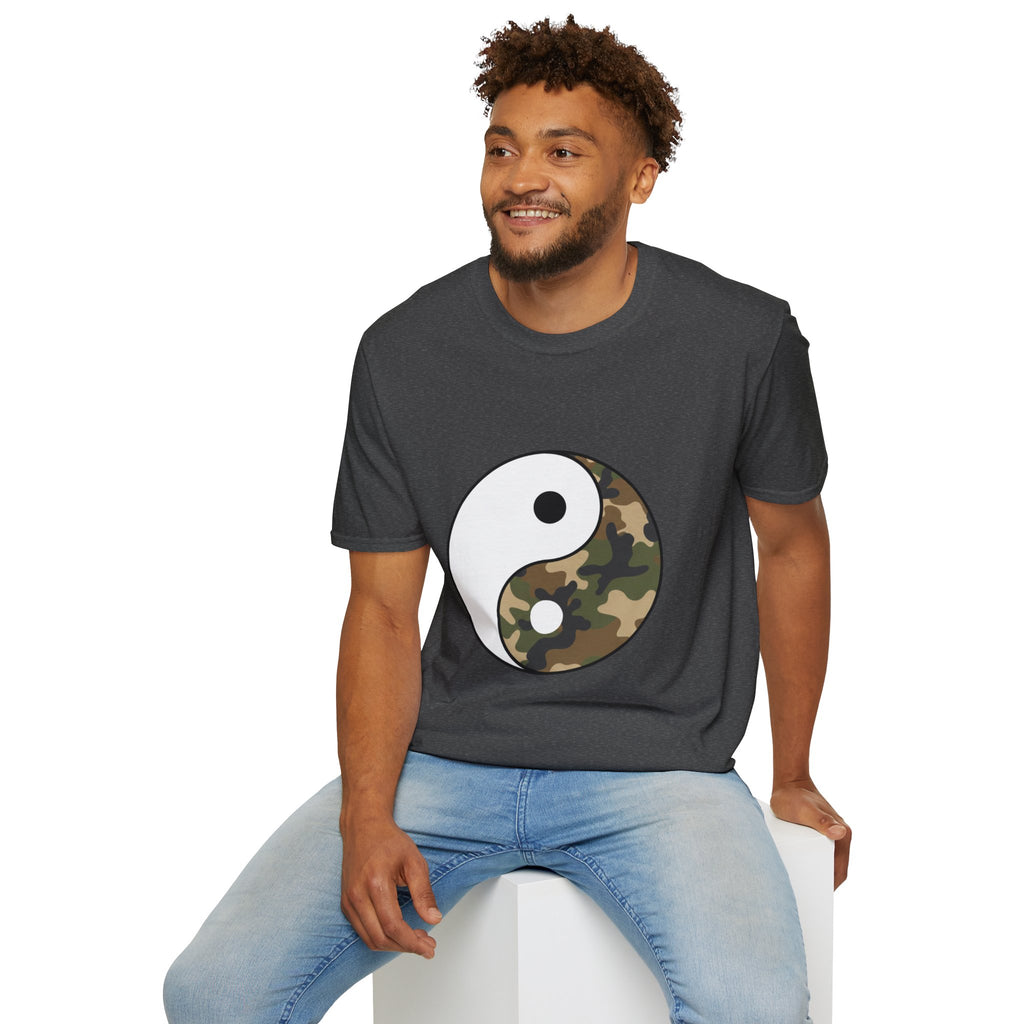Camouflage Yin Yang T-Shirt — Camo Balance Graphic Tee