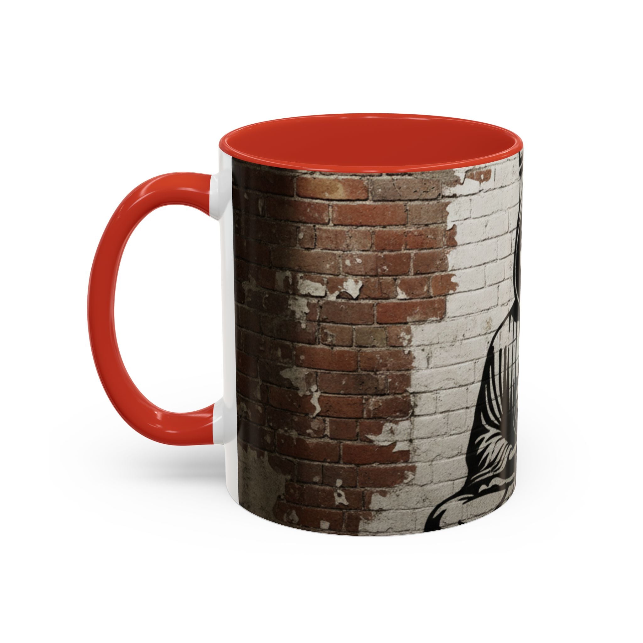 Buddha Street Art Accent Coffee Mug — Graffiti Meditation Design