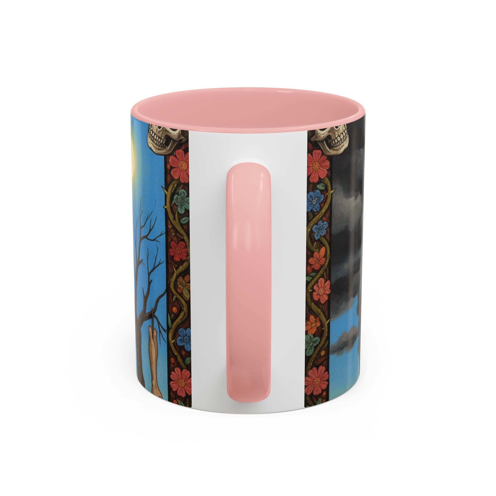Surreal Folk Art Accent Mug — Cow Deity Holding Heart (11/15oz)