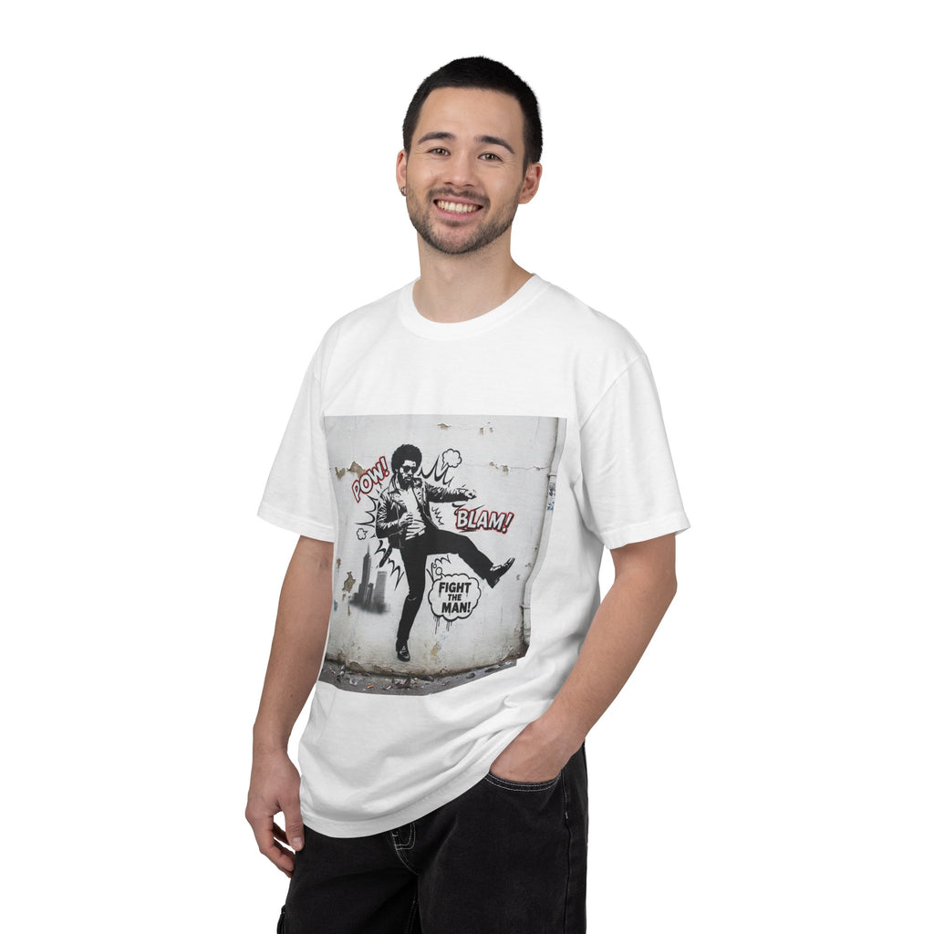 Fight the Man Graphic T-Shirt — Retro Comic Street Art Tee