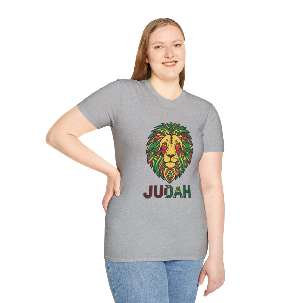 Judah Lion T-Shirt — Rasta Lion Graphic Tee (Reggae Colors)