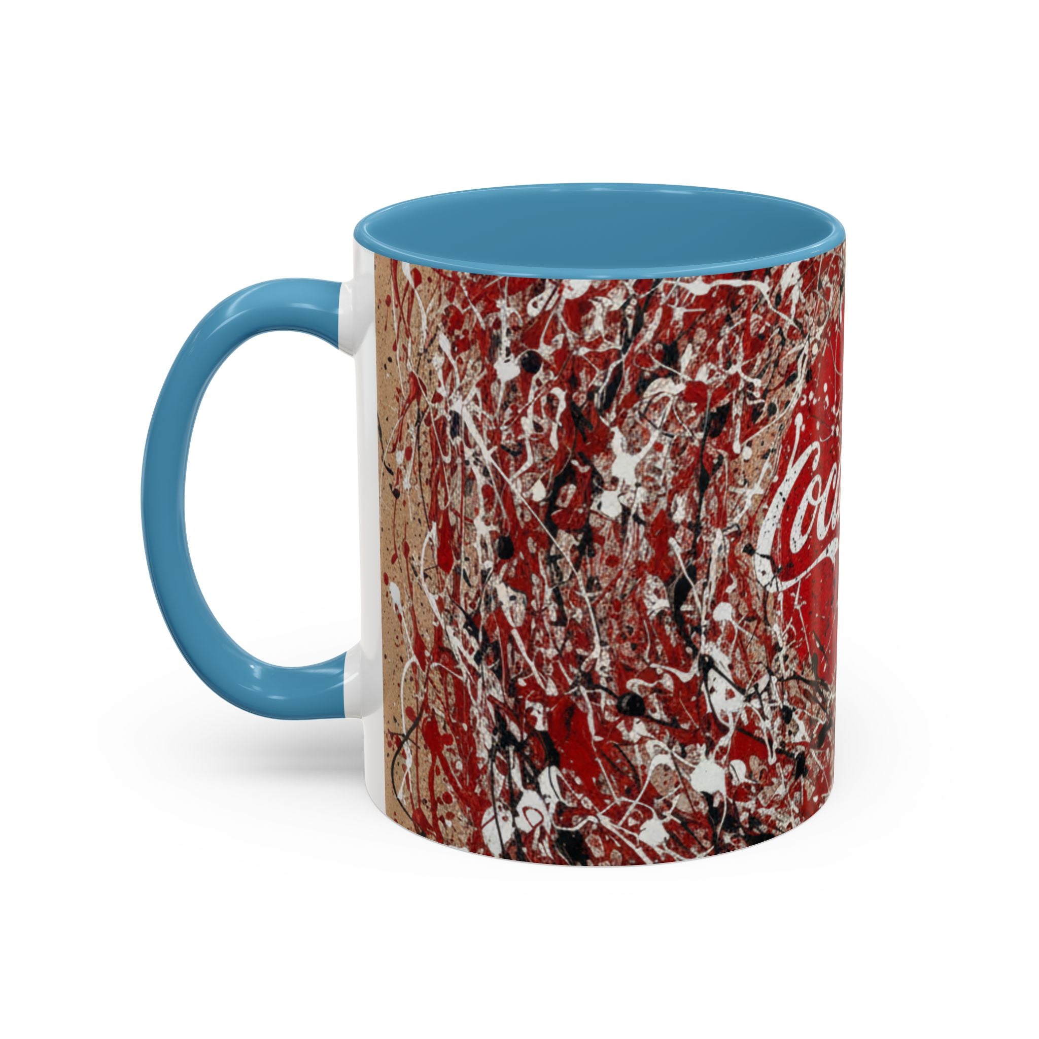 Coffee Mug - Red Abstract Logo Splash Accent Mug (11/15oz)