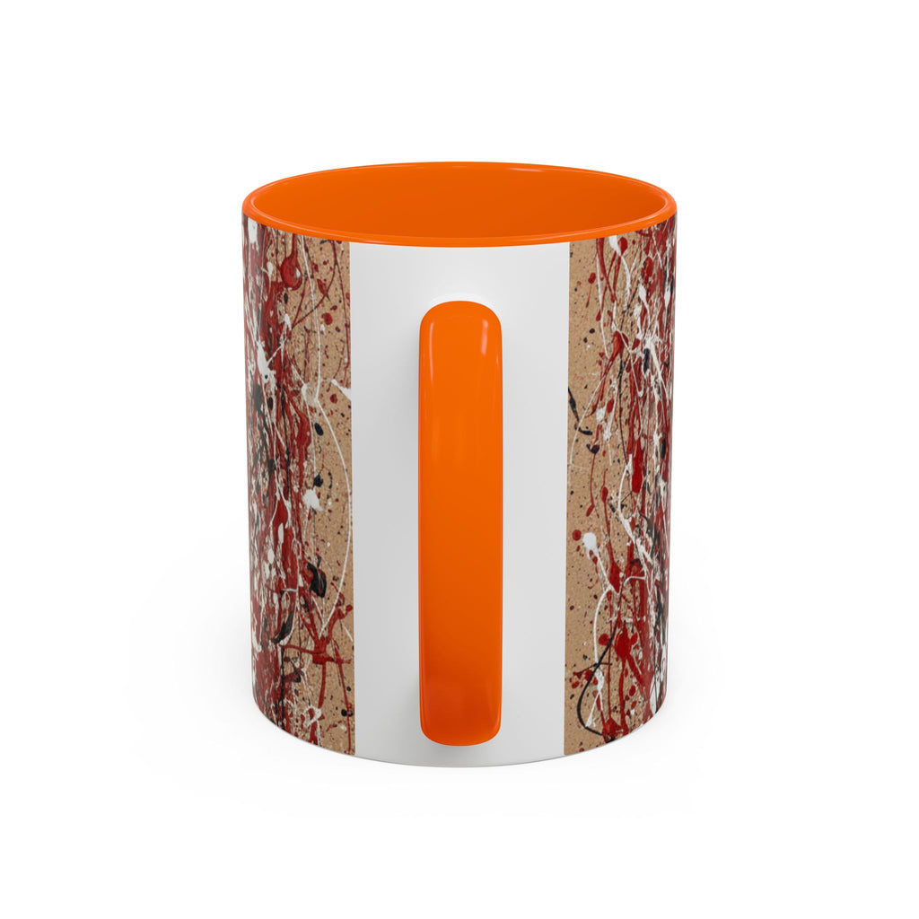 Coffee Mug - Red Abstract Logo Splash Accent Mug (11/15oz)