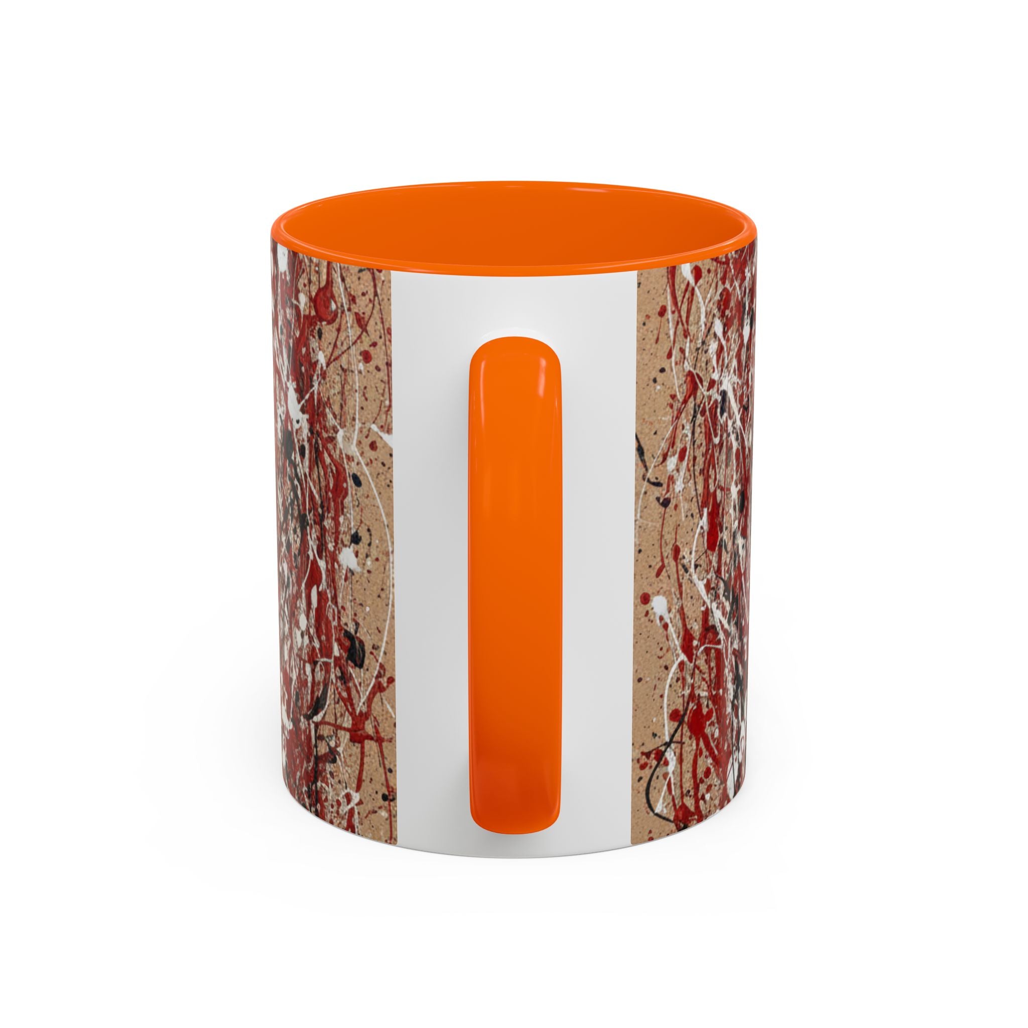 Coffee Mug - Red Abstract Logo Splash Accent Mug (11/15oz)