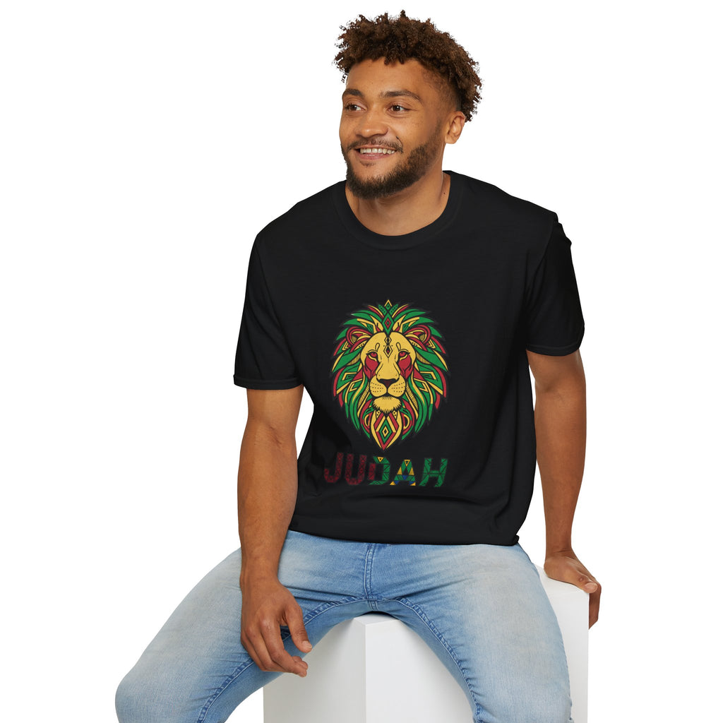 Judah Lion T-Shirt — Rasta Lion Graphic Tee (Reggae Colors)
