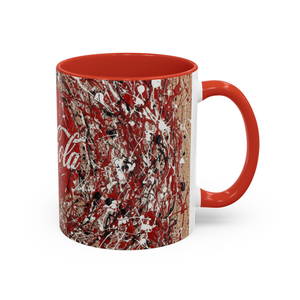 Coffee Mug - Red Abstract Logo Splash Accent Mug (11/15oz)