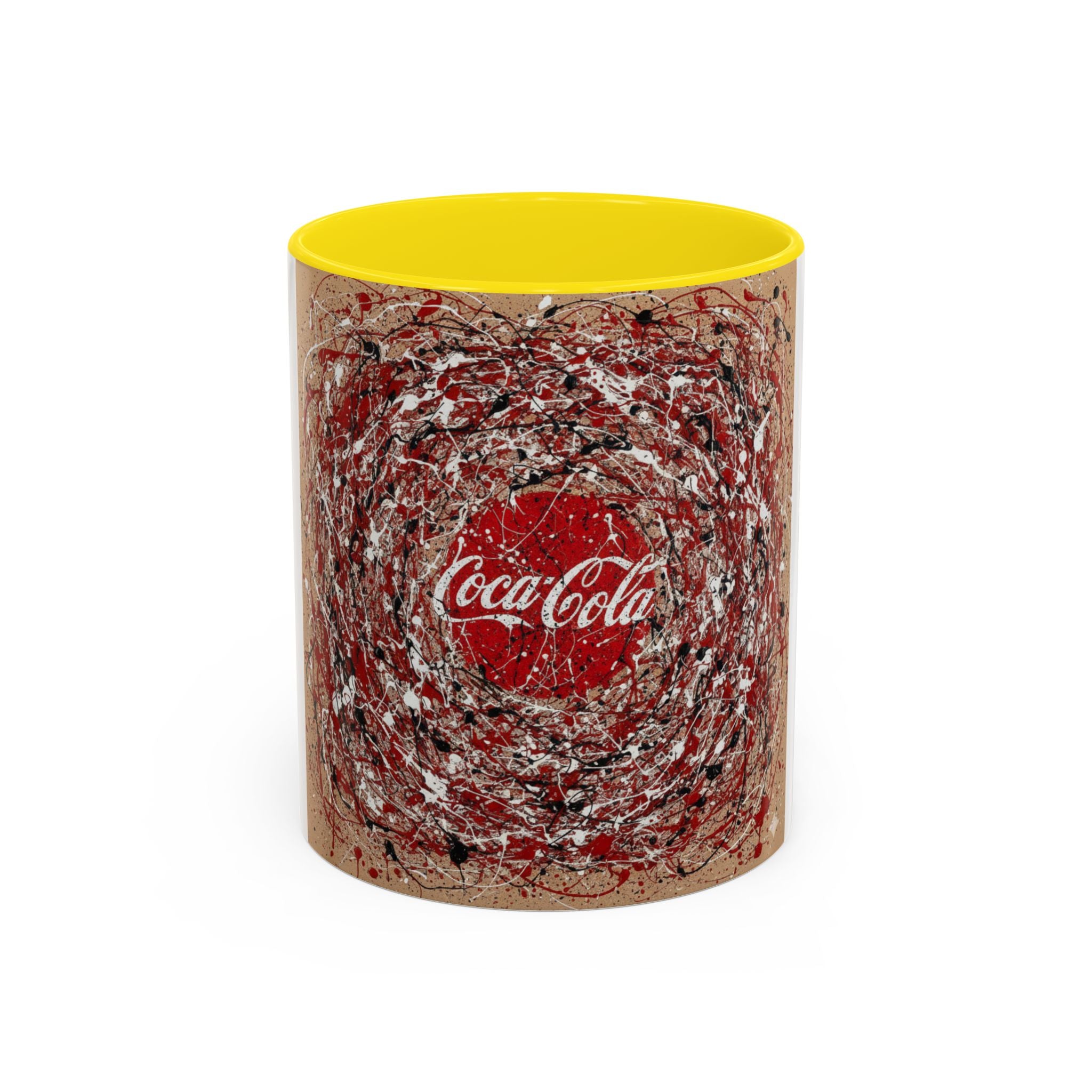 Coffee Mug - Red Abstract Logo Splash Accent Mug (11/15oz)